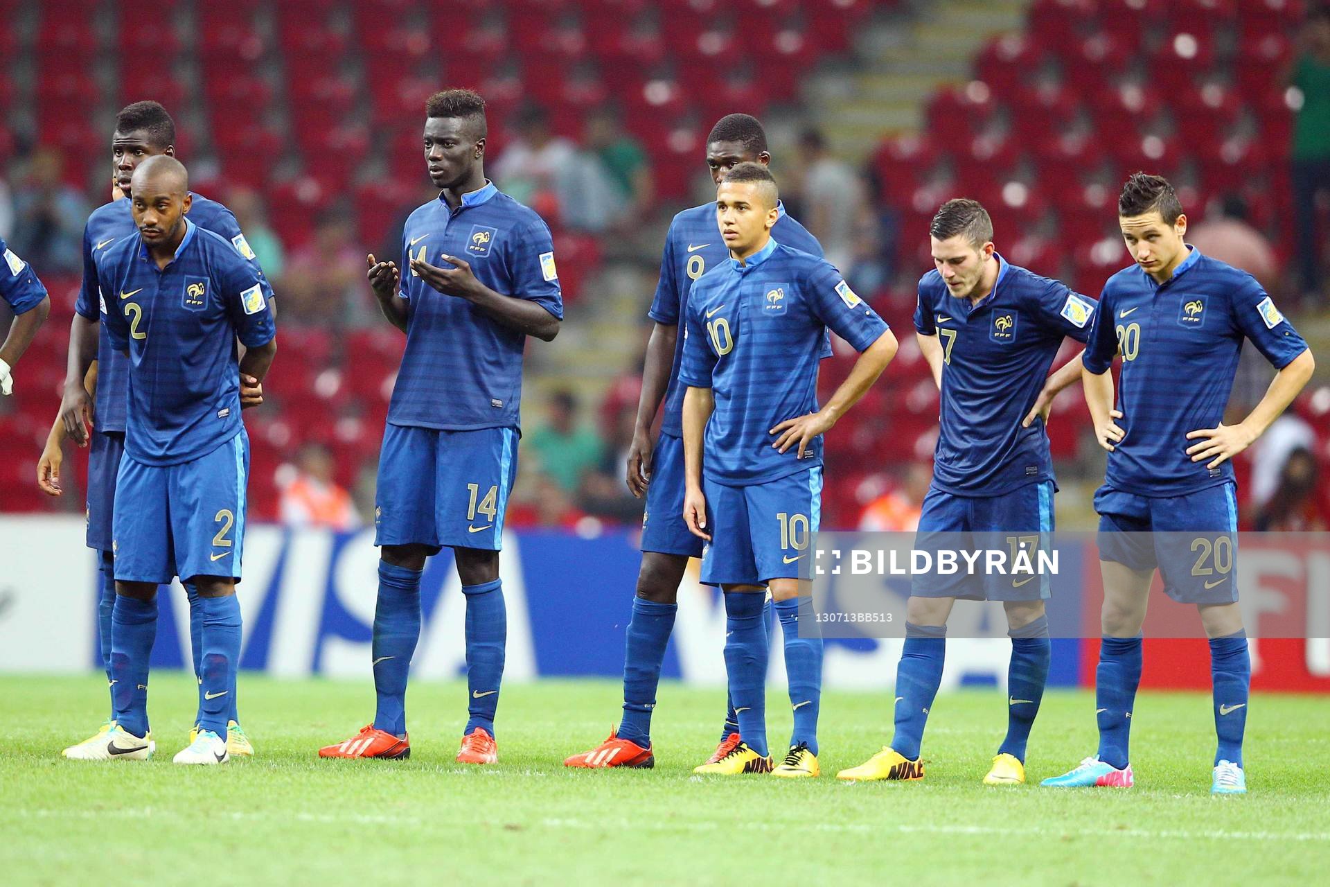 Equipe de France pendant les penalty  -   13.07.2013 -