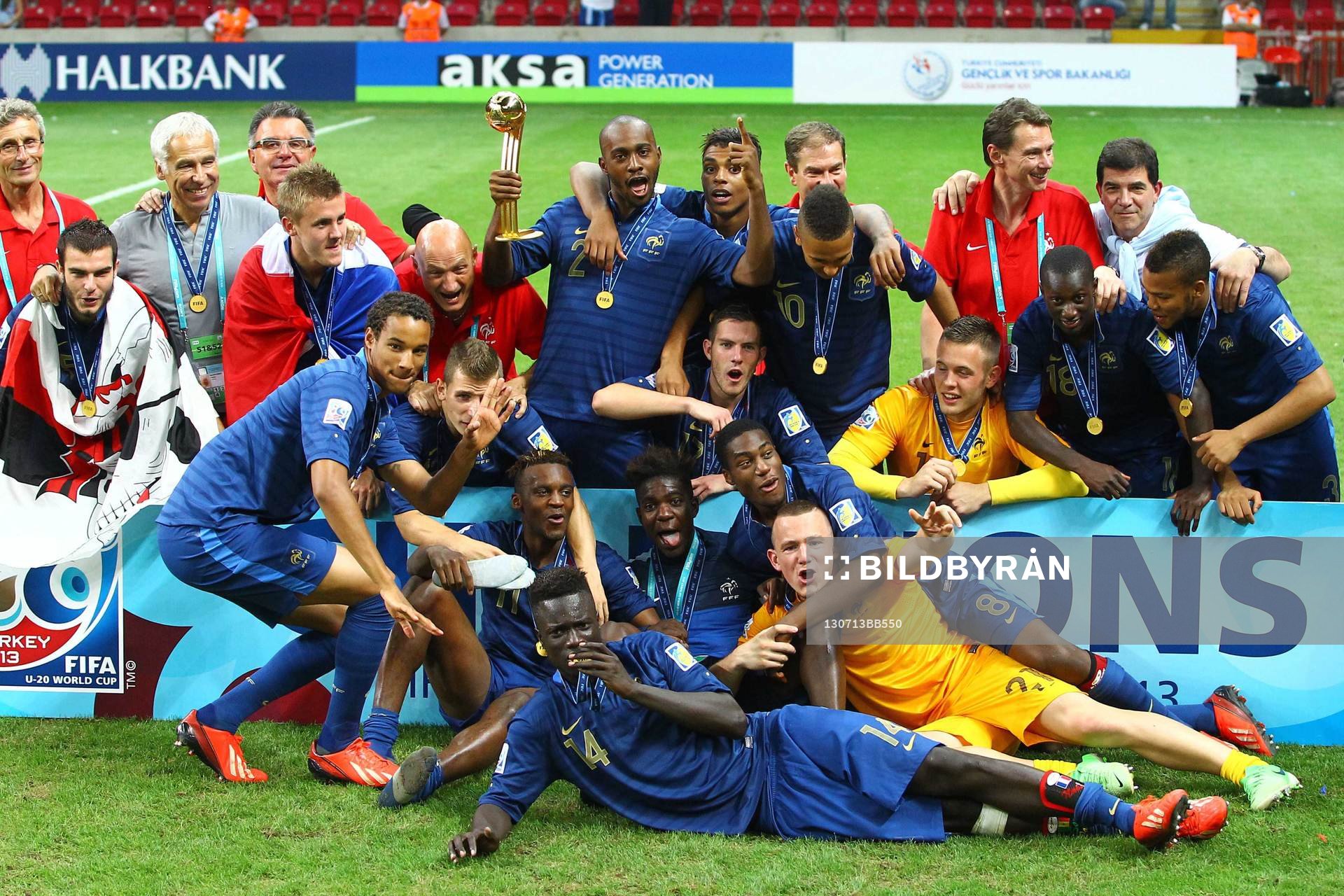  Fotboll, VM, U20, Final, Frankrike - Uruguay: Victoire de la France - France Champion du Monde -  13.07.2013 - France / Uruguay - Finale de la  Coupe du Monde des U20 2013 -Istanbul