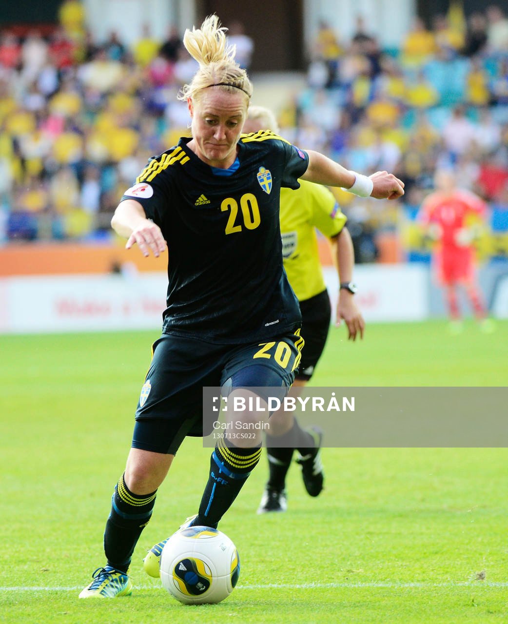 Sveriges Marie Hammarstr?m i matchen mellan Finland och