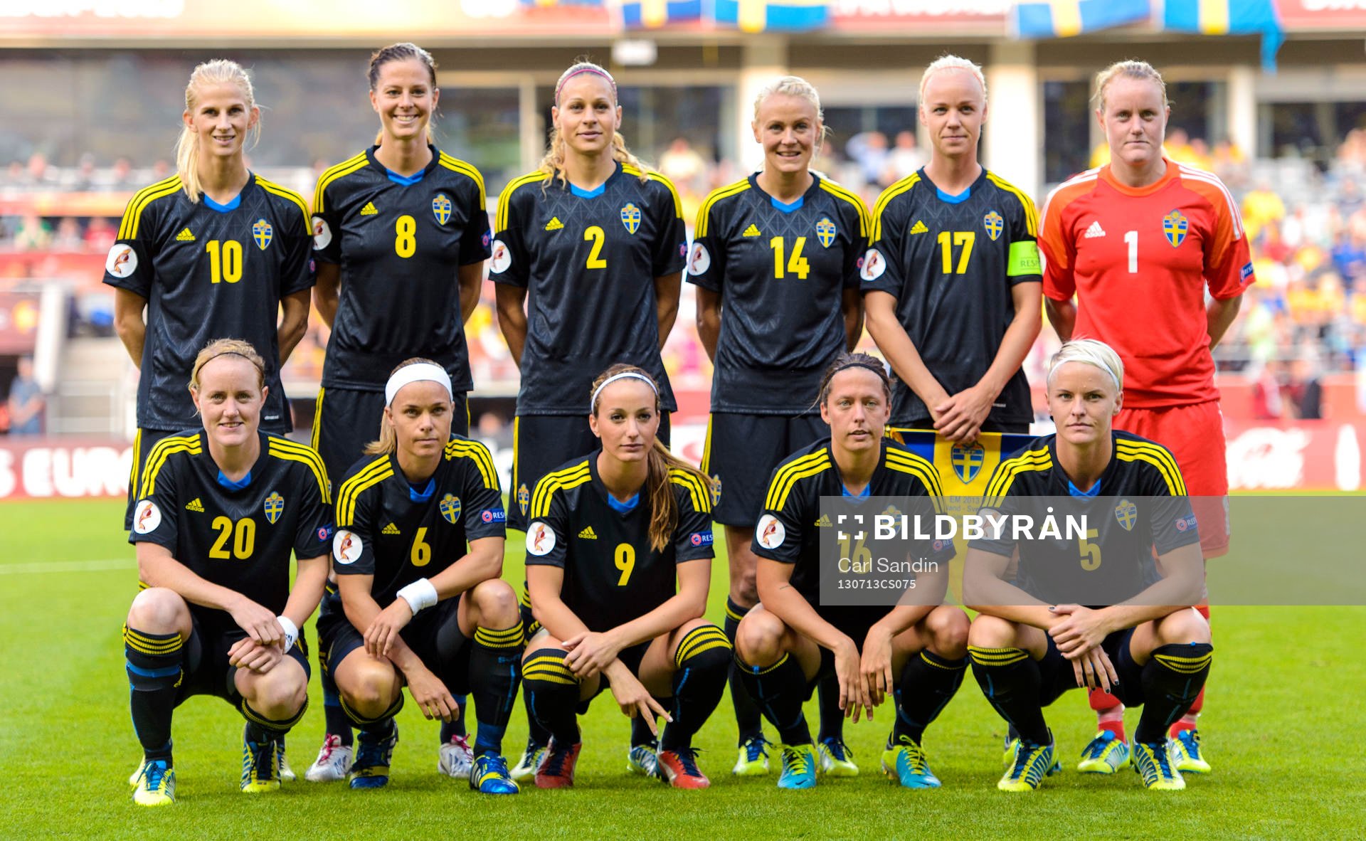 Sveriges startelva i matchen mellan Finland och Sverige