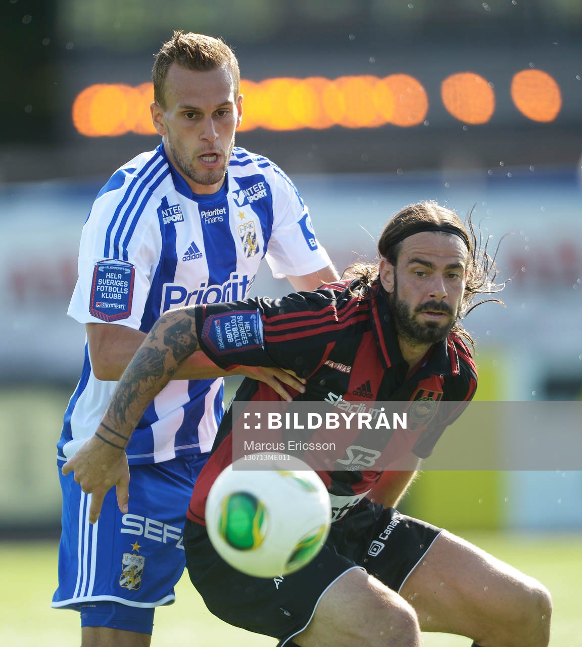 IFK Göteborgs Logi Valgardsson och Brommapojkarnas Andreas