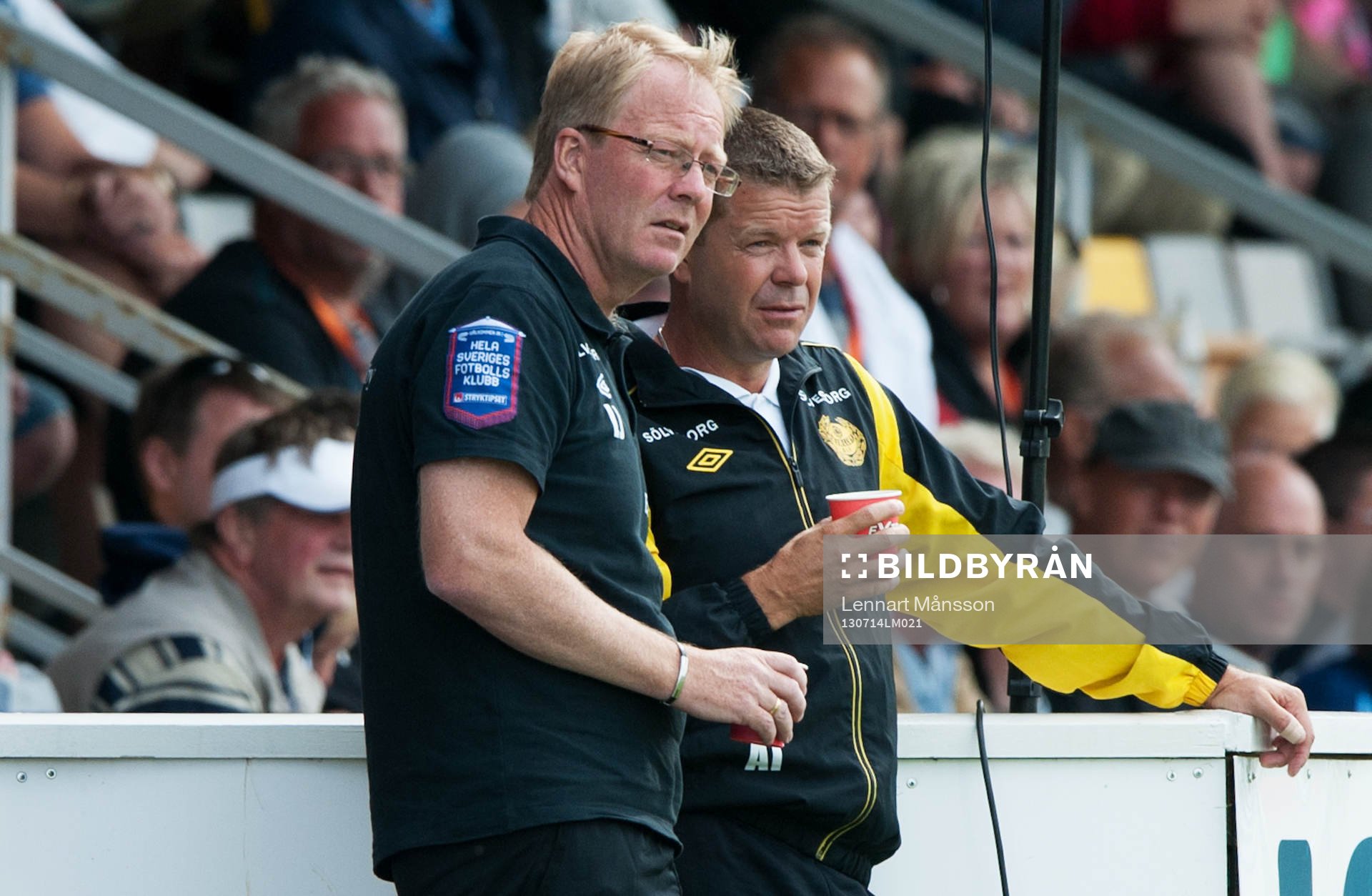 Lars Jacobsson och Anders Torstensson, nöjd tränarduo,