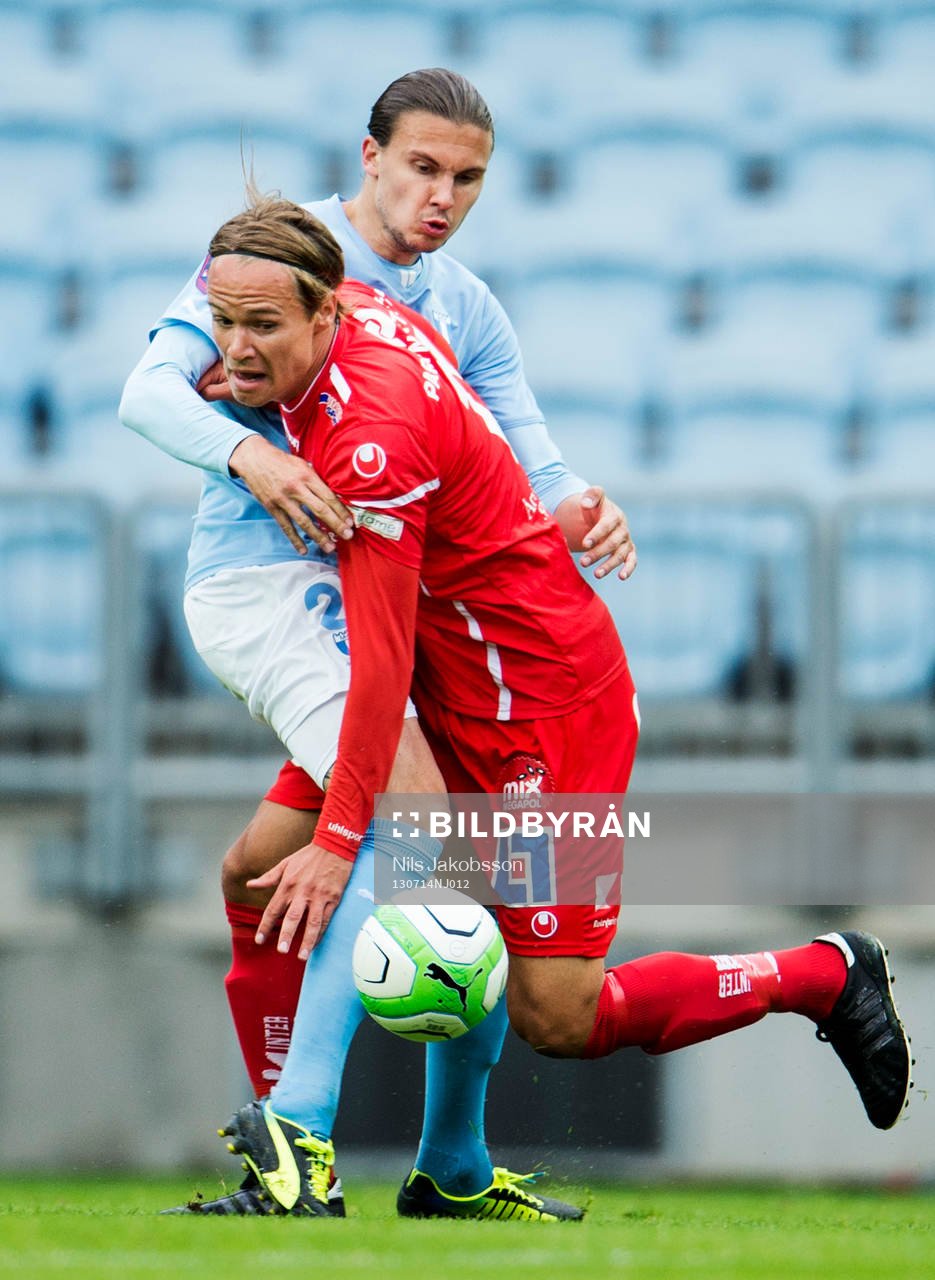 Malmö FFs Erik Johansson och Åtvidabergs Viktor Prodell