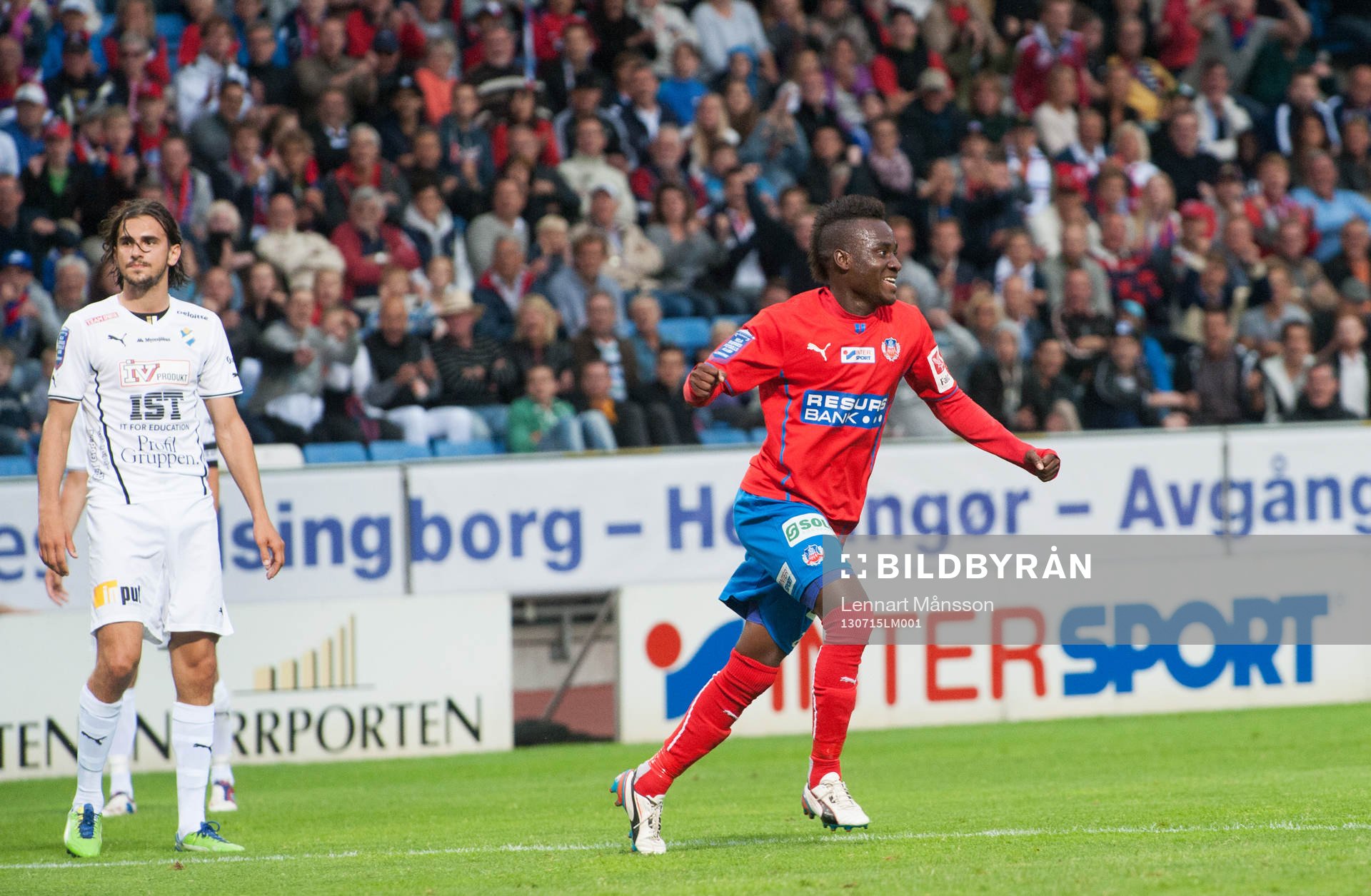 1-0 David Accam, Helsingborg