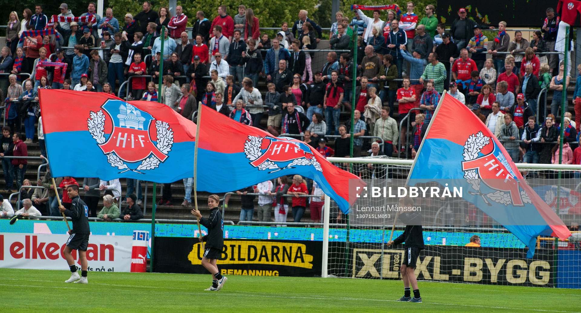 HIF-flaggor vajar på Olympia i