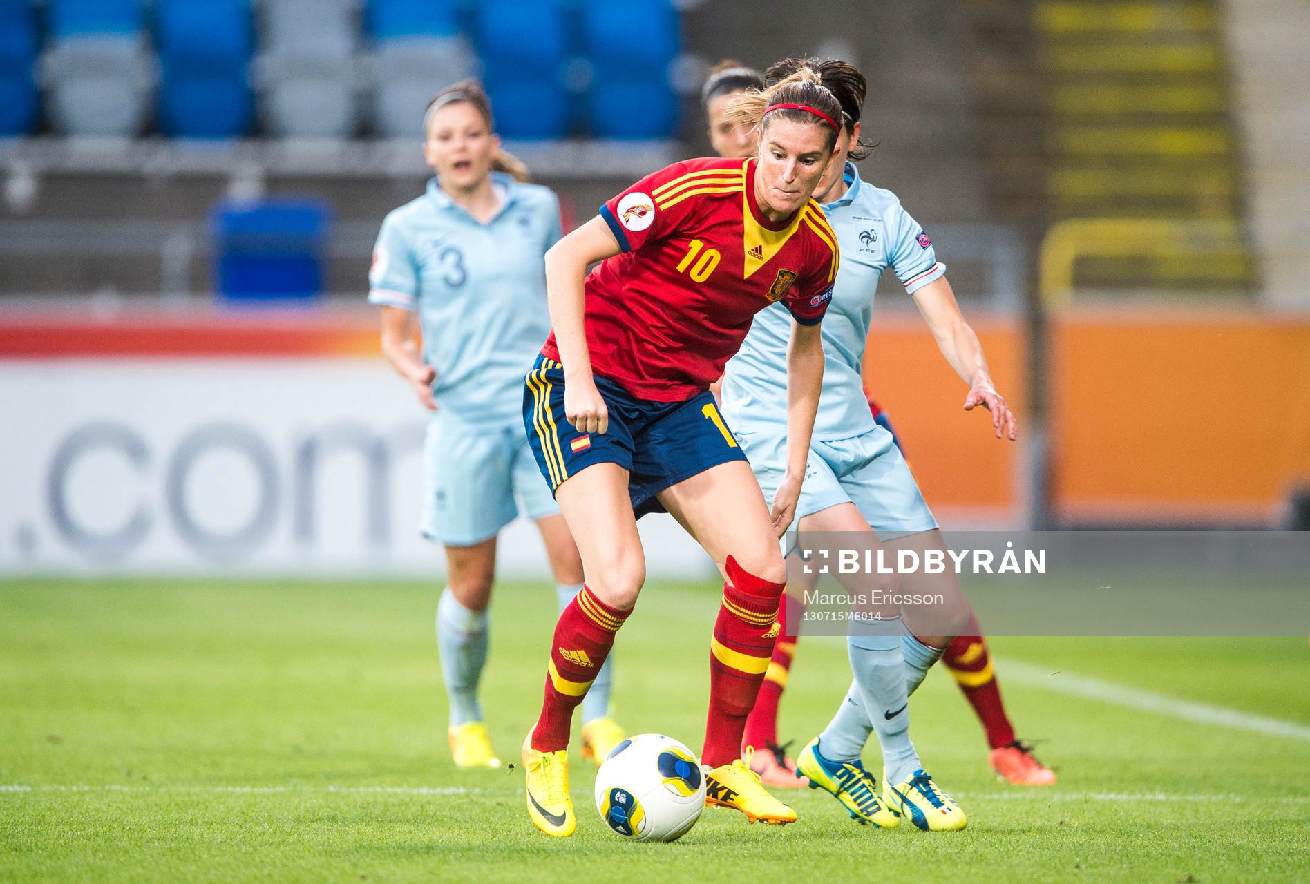 Spaniens Adriana i matchen mellan Spanien och Frankrike