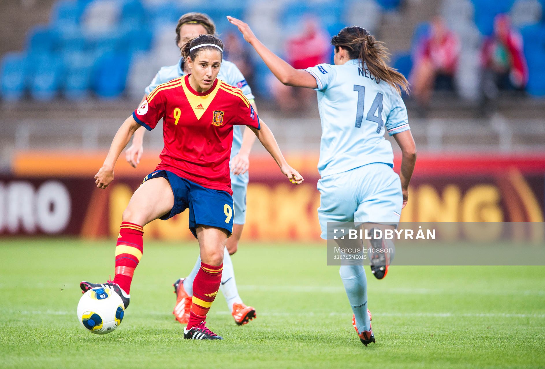 Spaniens Veronica Boquete i matchen mellan Spanien och