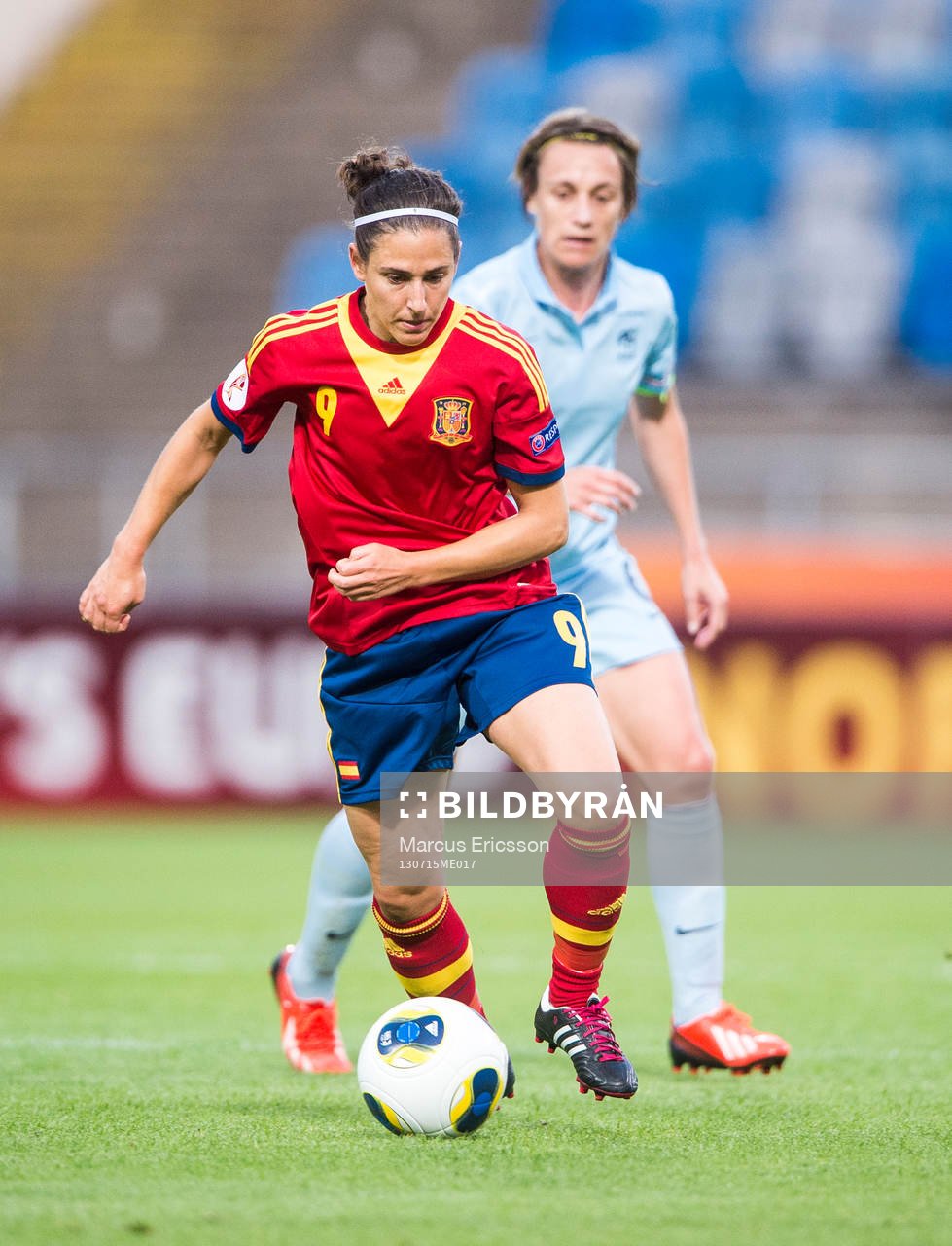 Spaniens Veronica Boquete  i matchen mellan Spanien och