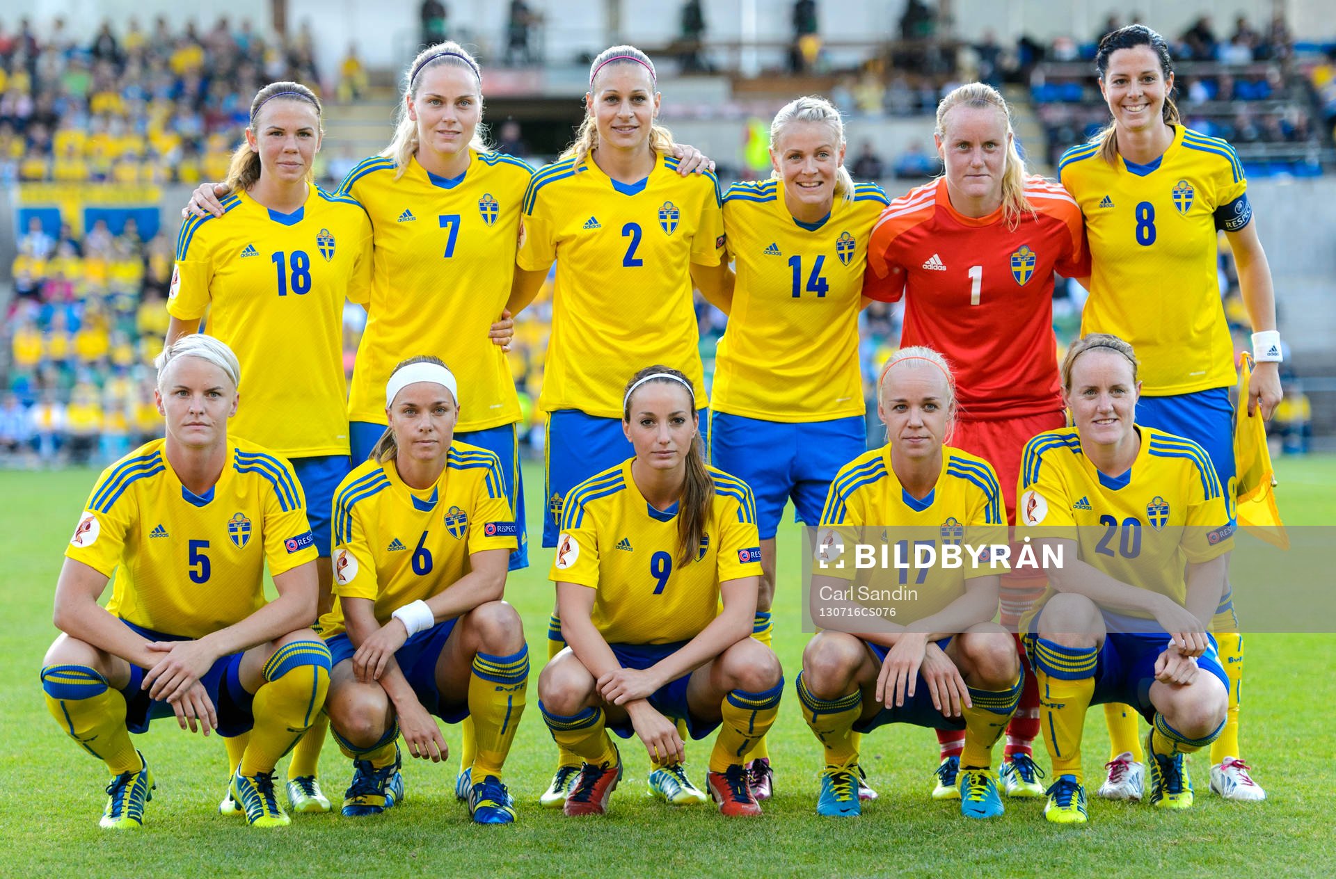 Sveriges startelva i matchen mellan Sverige och Italien