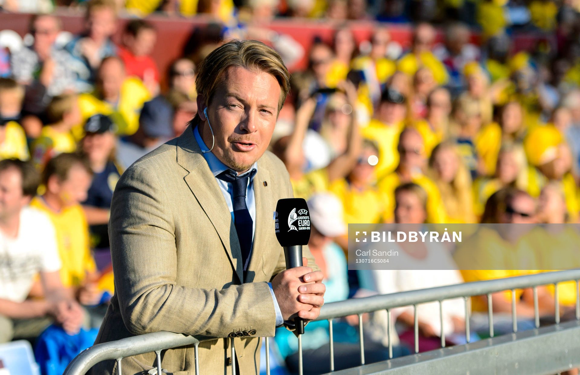 Mattias Tjernström, reporter på TV4 innan matchen mellan
