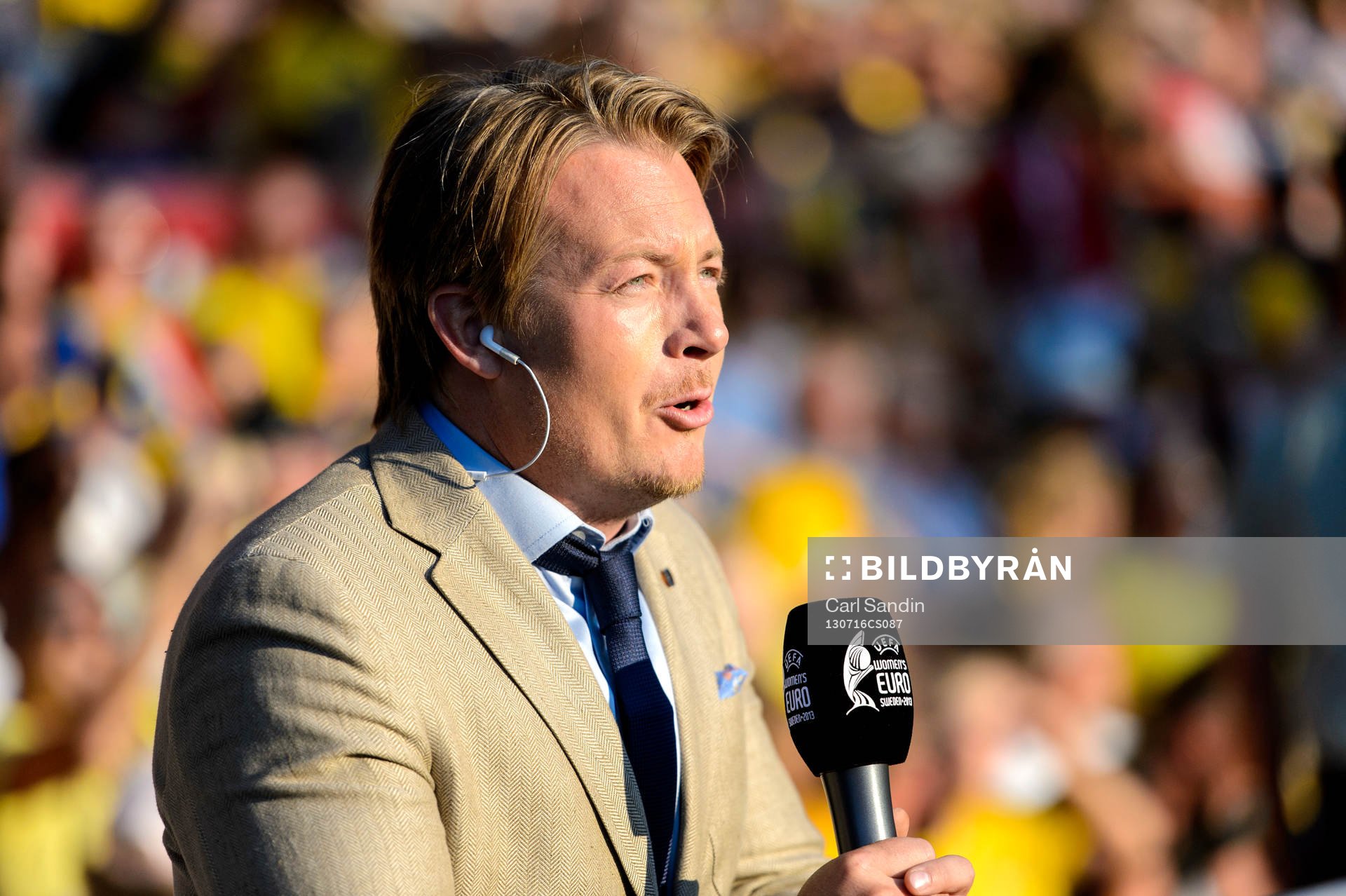Mattias Tjernström, reporter på TV4 innan matchen mellan