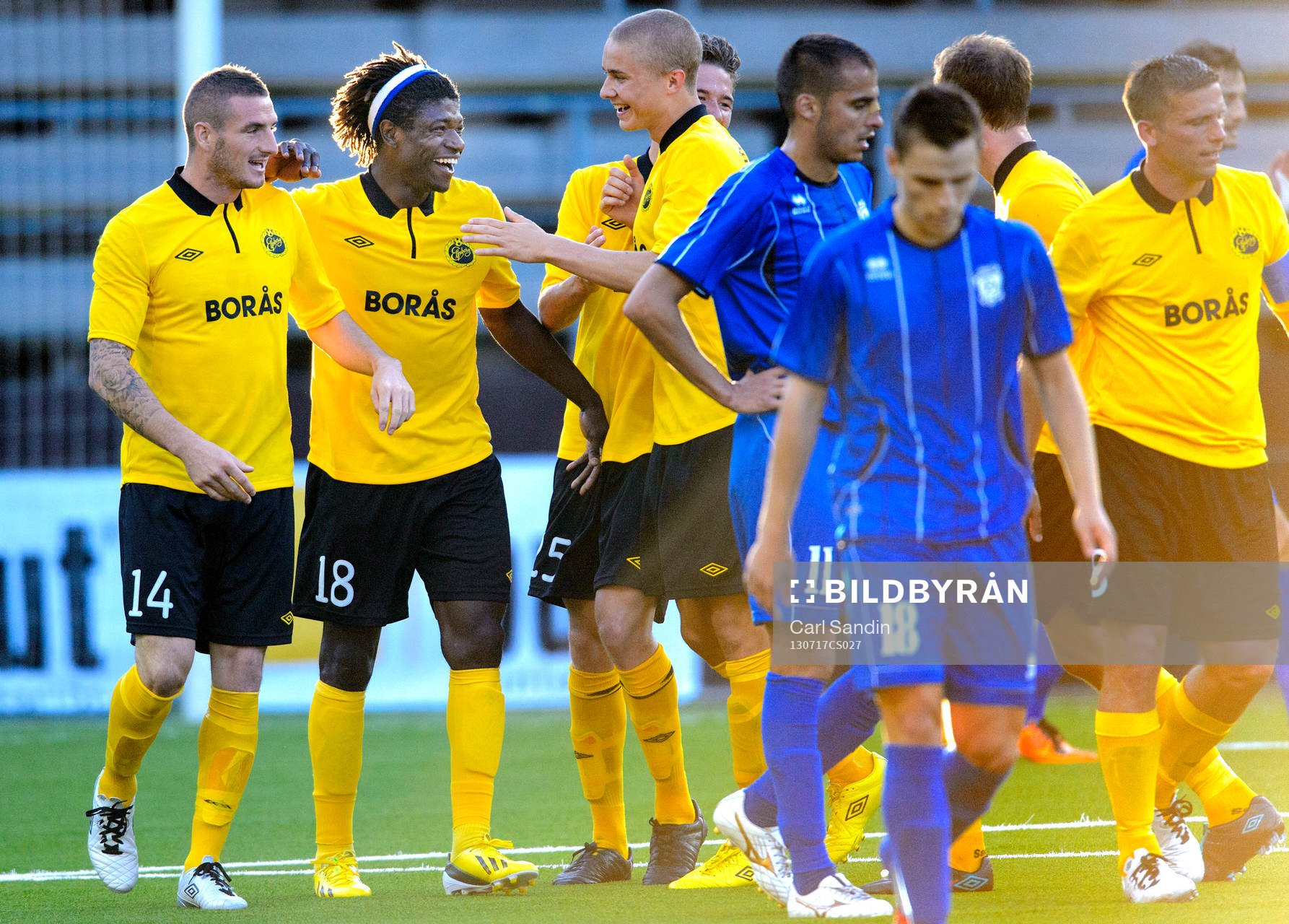 Elfsborgs James Keene , Mohamed Bangura och Sebastian