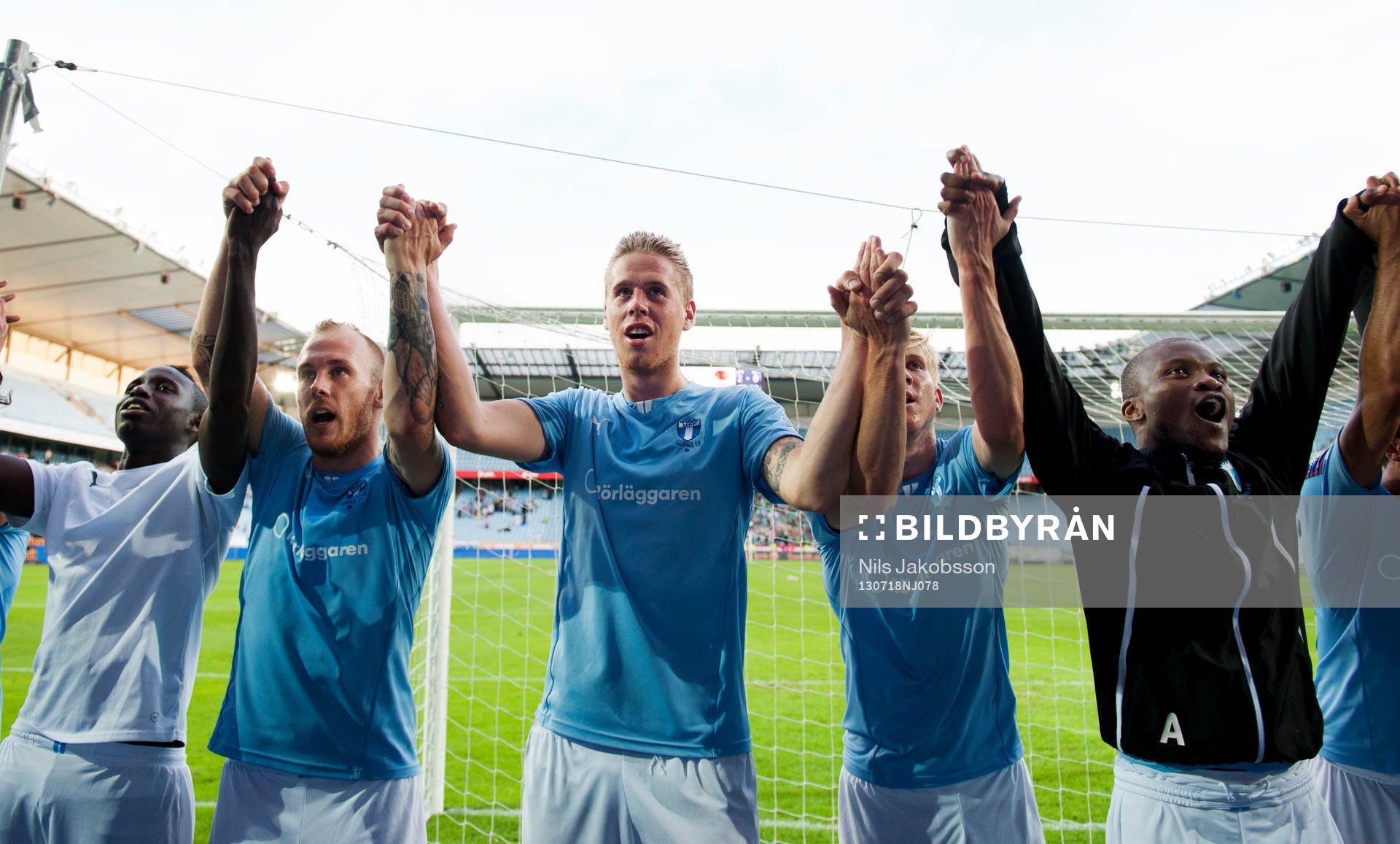 Malmö FFs Magnus Eriksson, Pontus Jansson, Simon Kroon,