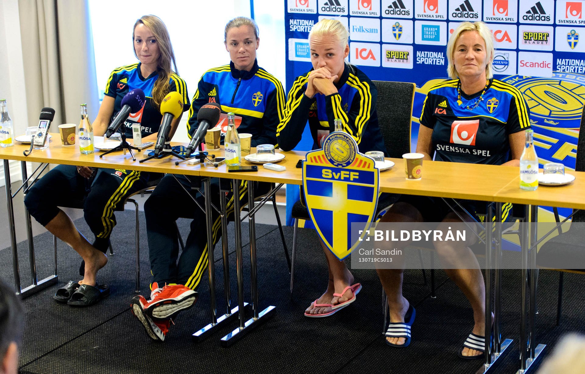 Sveriges Kosovare Asllani, Sara Thunebro, Caroline Seger