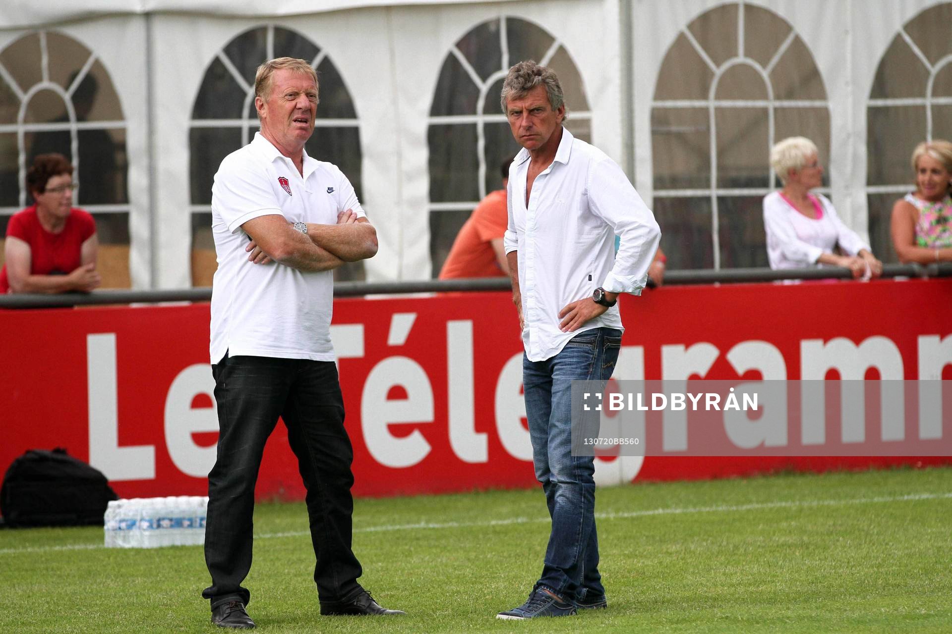  Fotboll, fransk, träningsmatch, Lorient - Brest: Alex DUPONT / Christian GOURCUFF - 20.07.2013 - Lorient / Brest - Match Amical -