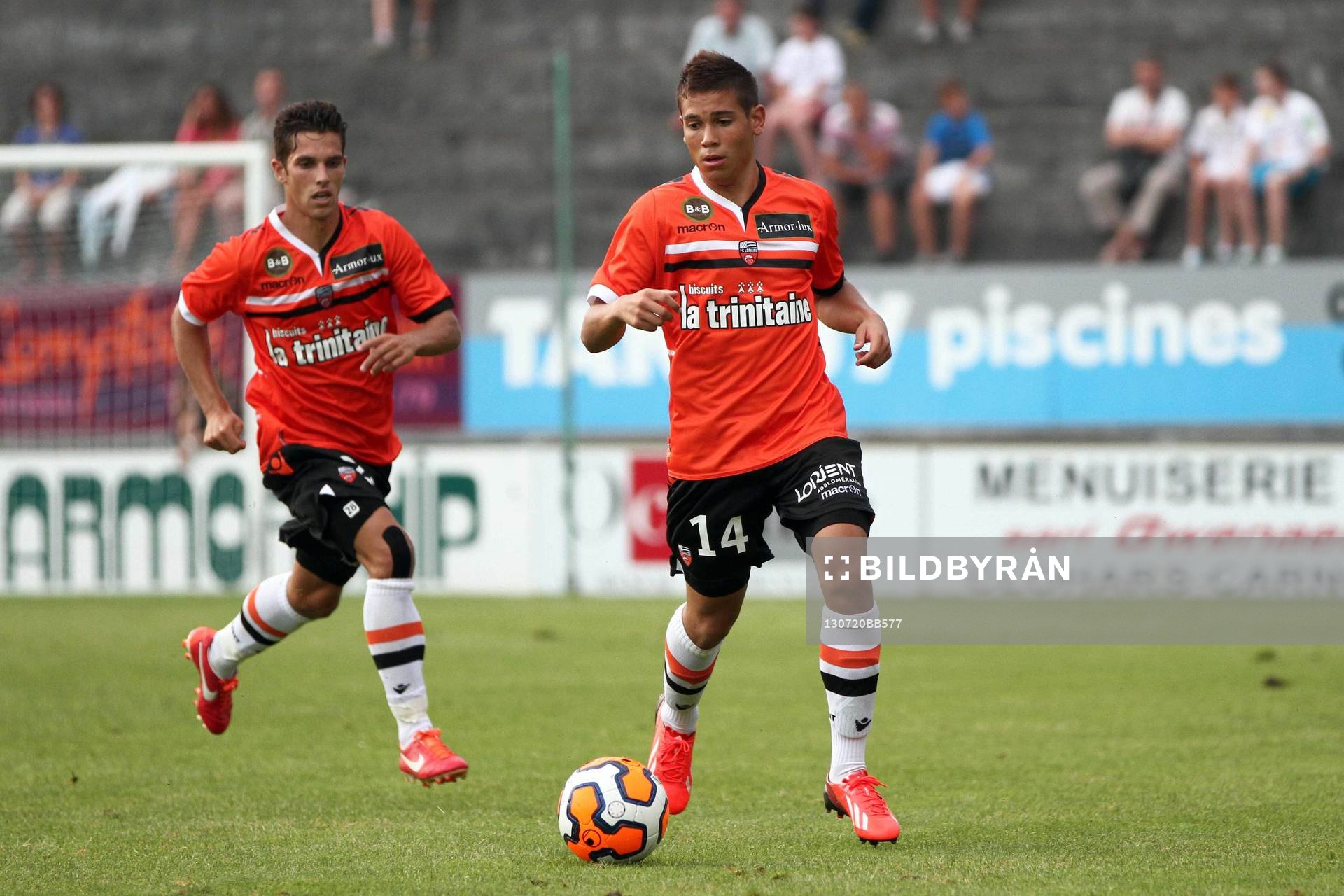  Fotboll, fransk, träningsmatch, Lorient - Brest: Raphael GUEREIRO - 20.07.2013 - Lorient / Brest - Match Amical -