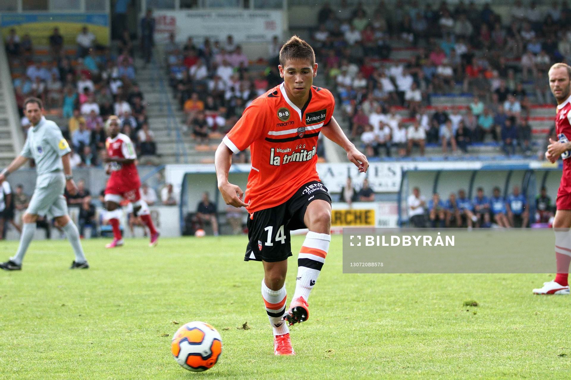  Fotboll, fransk, träningsmatch, Lorient - Brest: Raphael GUEREIRO - 20.07.2013 - Lorient / Brest - Match Amical -