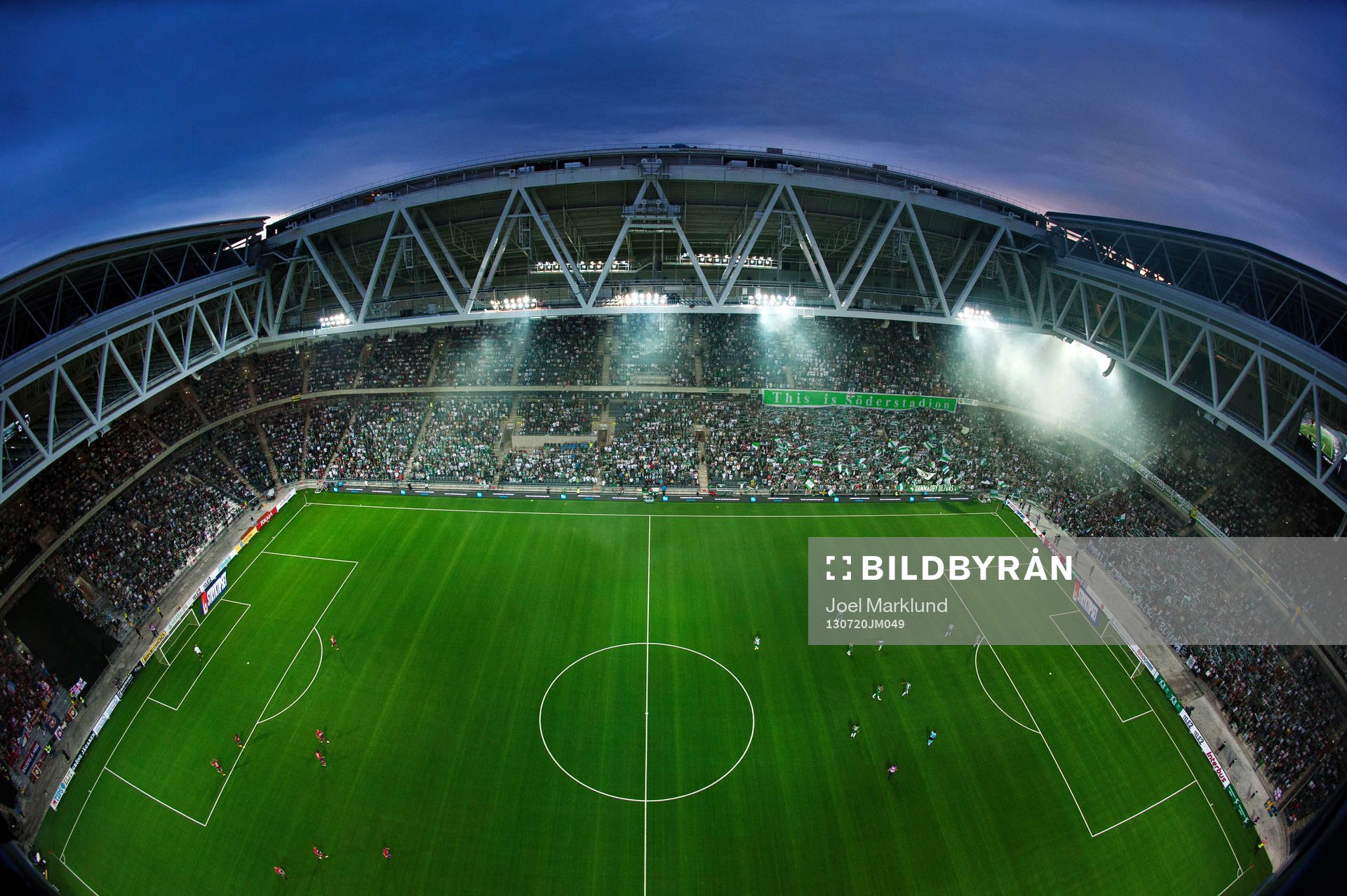 Vy från östra sidan på Tele2 Arena