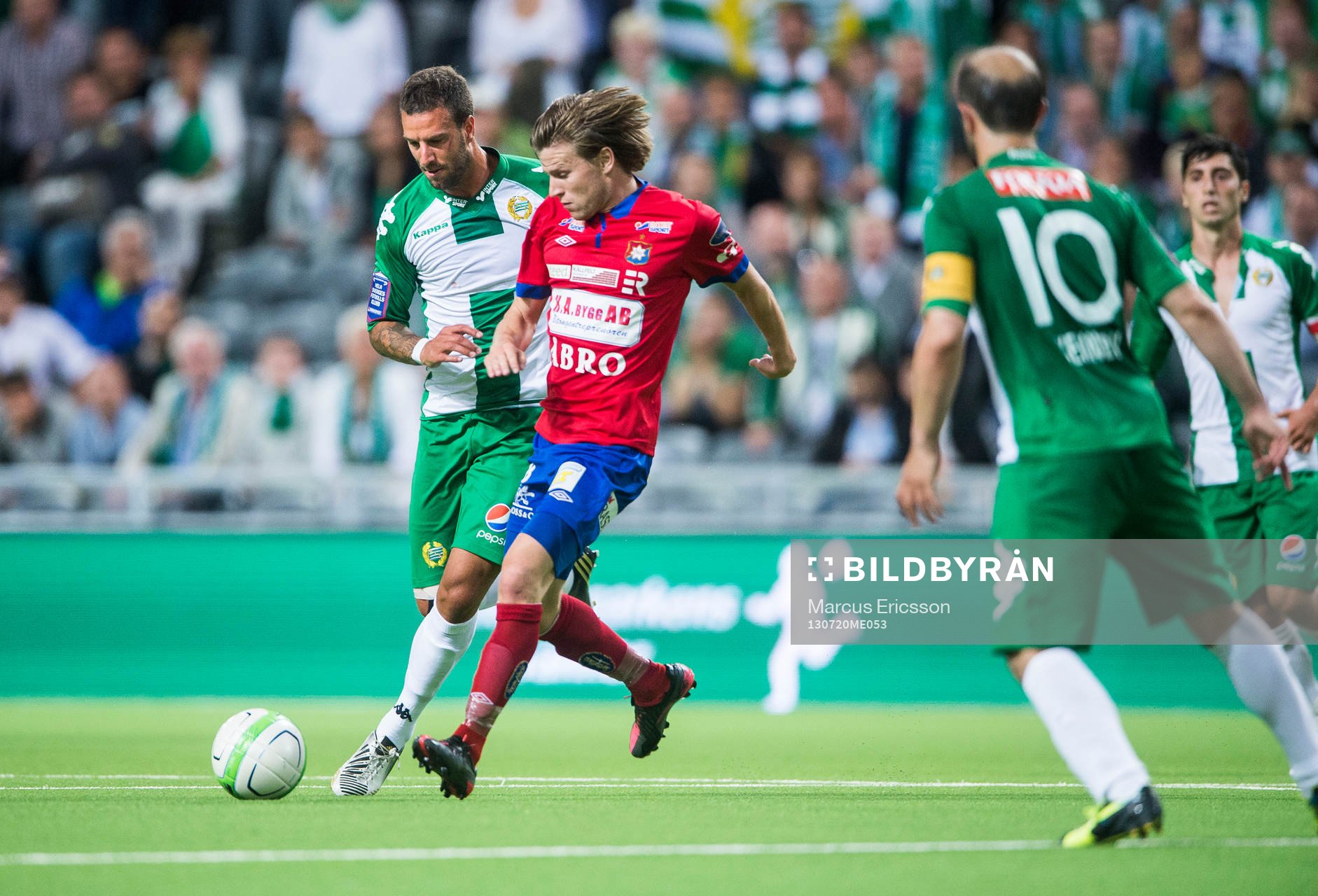 Hammarbys Andreas Haddad och Örgrytes Johan Lundgren