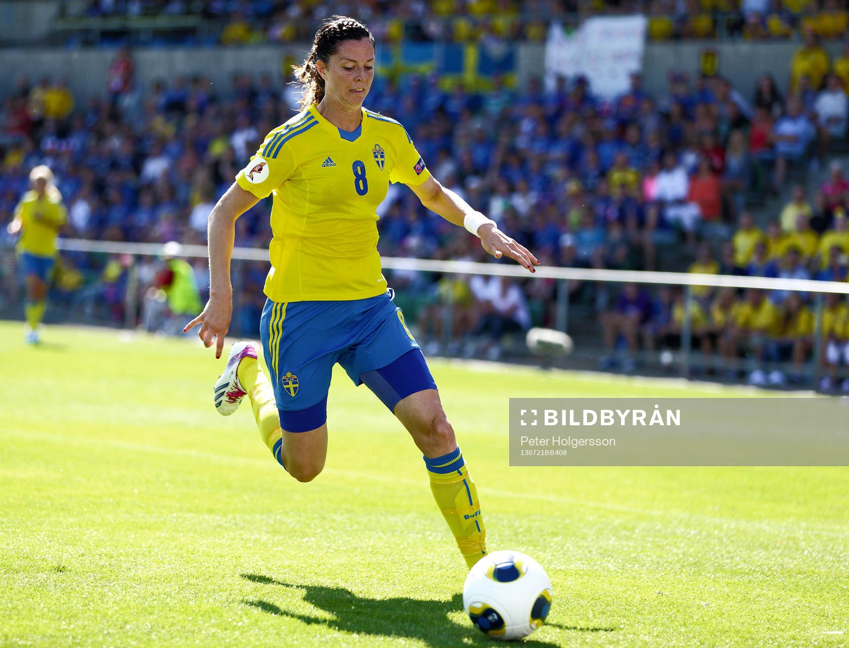 Sveriges Lotta Schelin  i kvartsfinalen mellan Sverige och