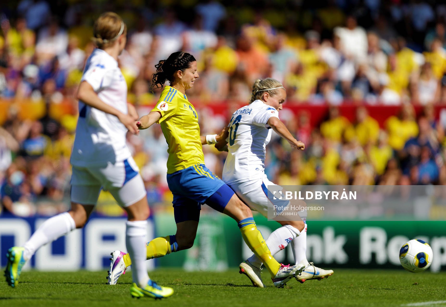 Mål 4-0 av Sveriges Lotta Schelin  i kvartsfinalen mellan