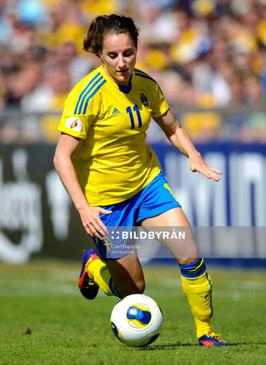 Sveriges Antonia Göransson i kvartsfinalen mellan Sverige