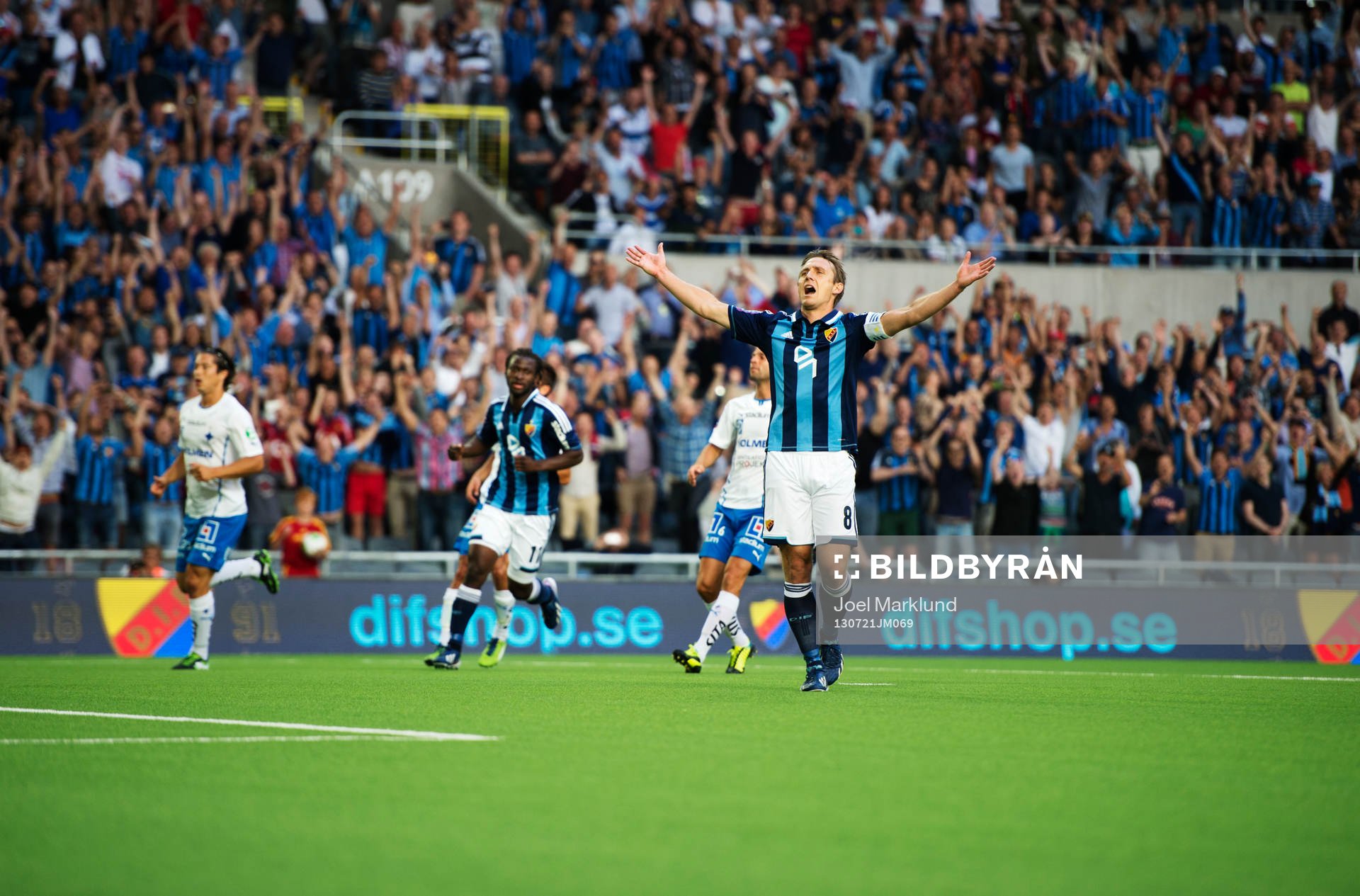 Djurgårdens Andreas Johansson jublar