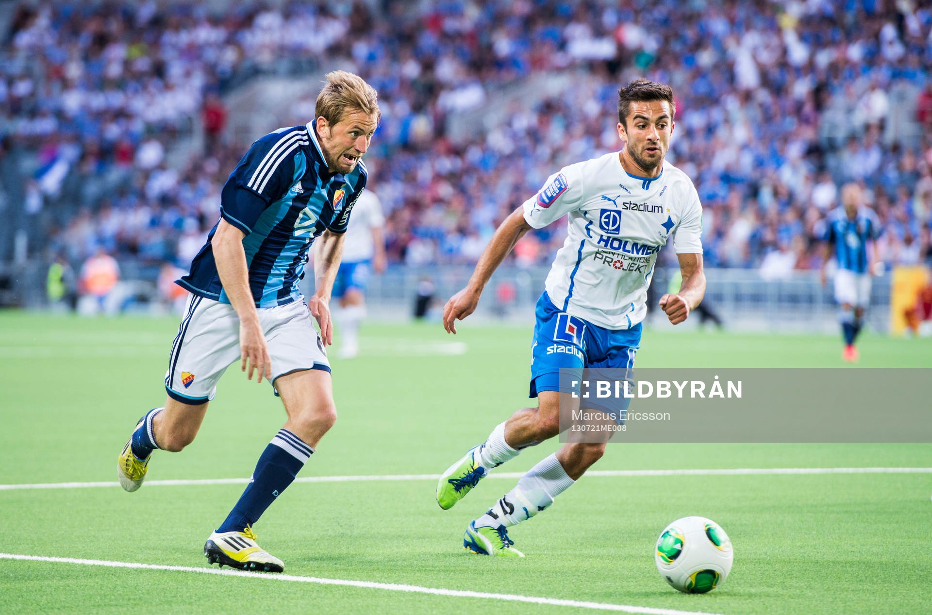 Djurgårdens Peter Nymann Mikkelsen och IFK Norrköpings