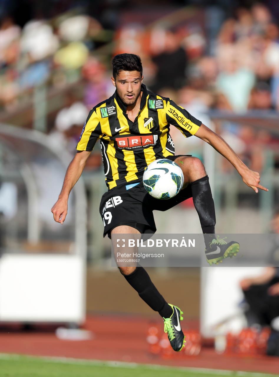 Leonard Zutah i matchen mellan Häcken och AIK i