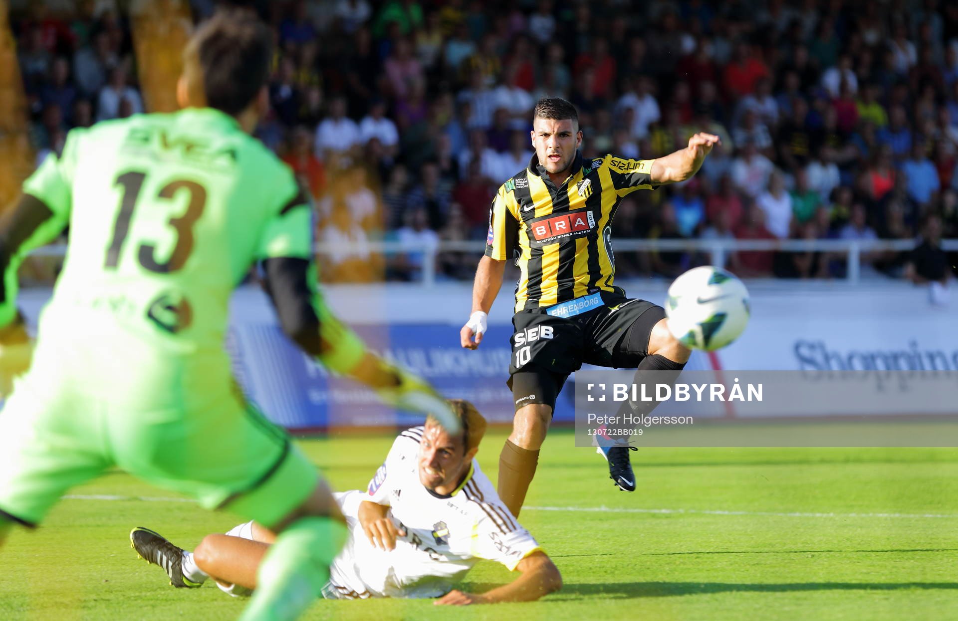 Mål 1-1 av Häckens  Moestafa El Kabir i matchen mellan