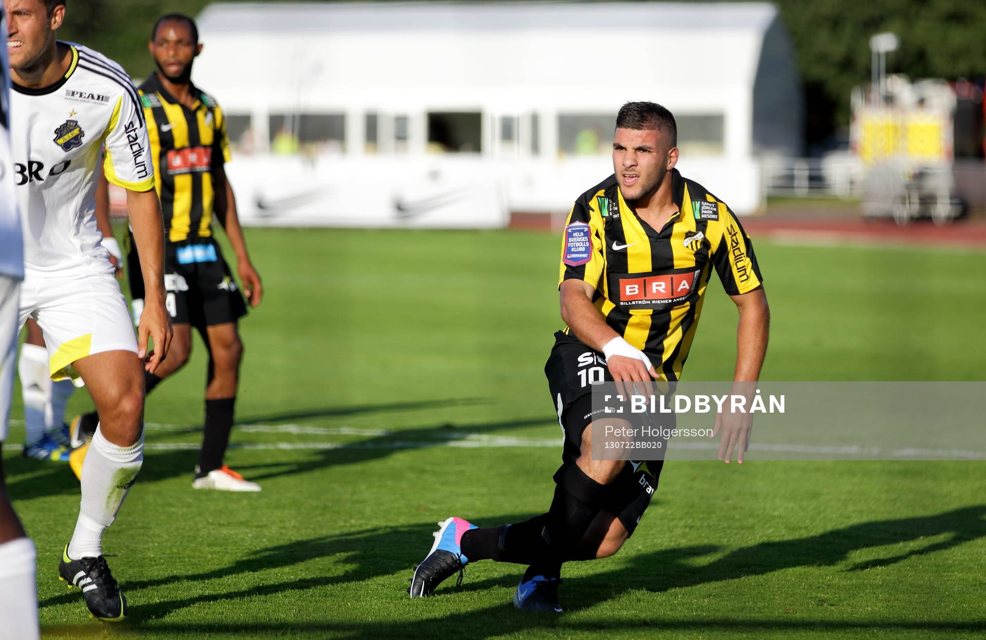 Mål 1-1 av Häckens  Moestafa El Kabir i matchen mellan