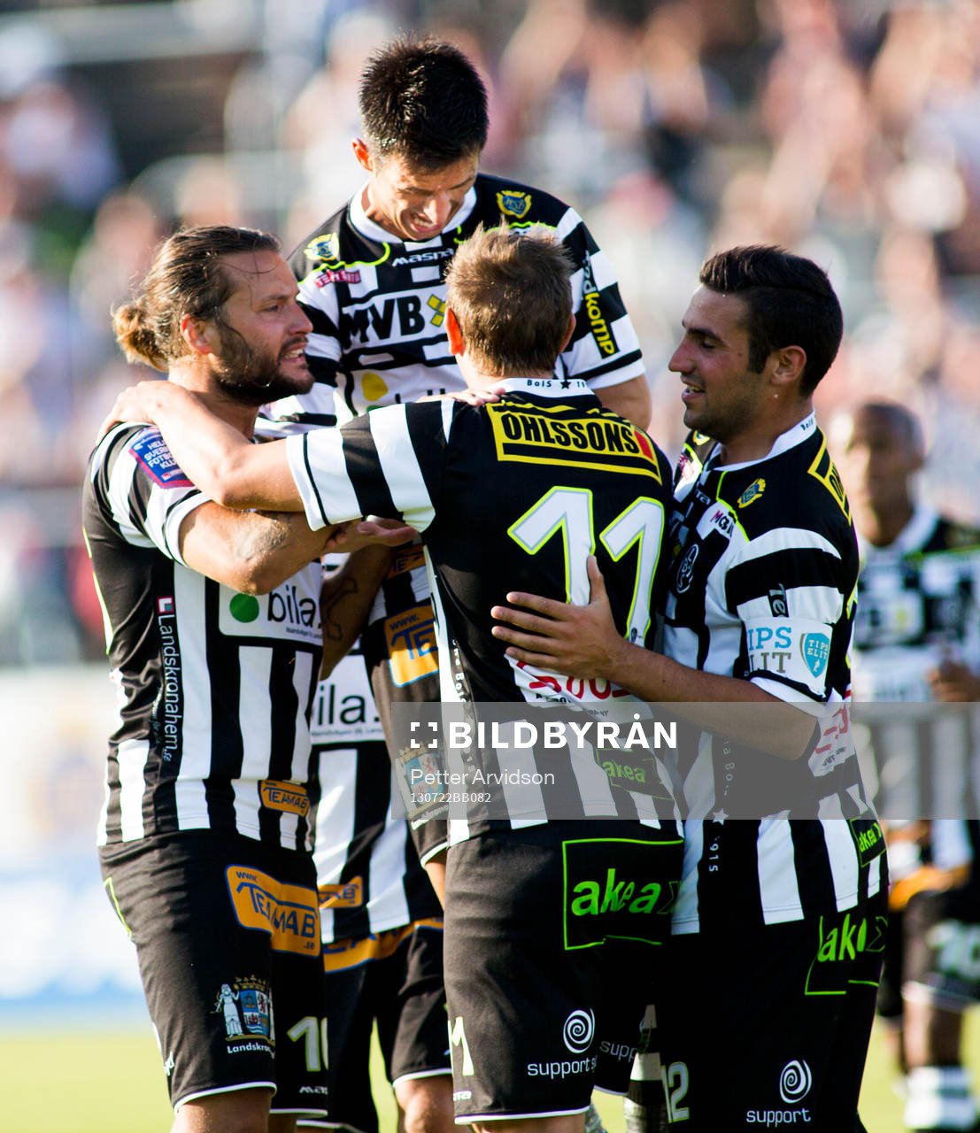 Landskornas Fredrik Olsson gör 1-0 och jublar