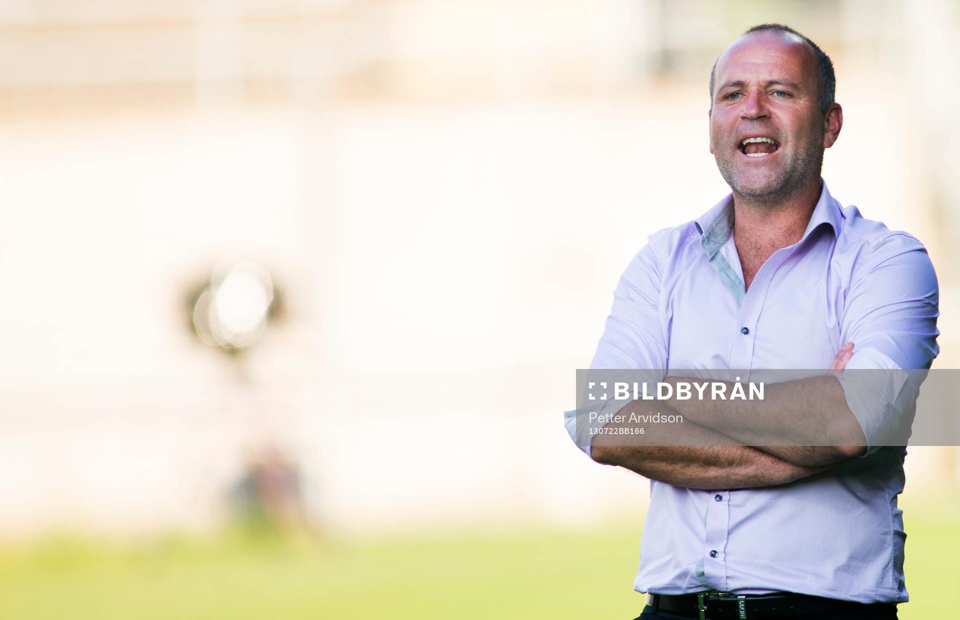 Varbergs tränare Halda Kabil i fotbollsmatchen i