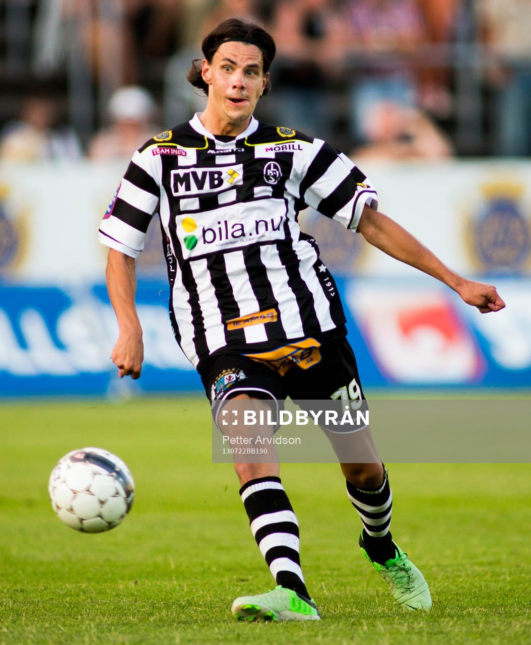 Landskronas Christoffer Tapper Holter i fotbollsmatchen i