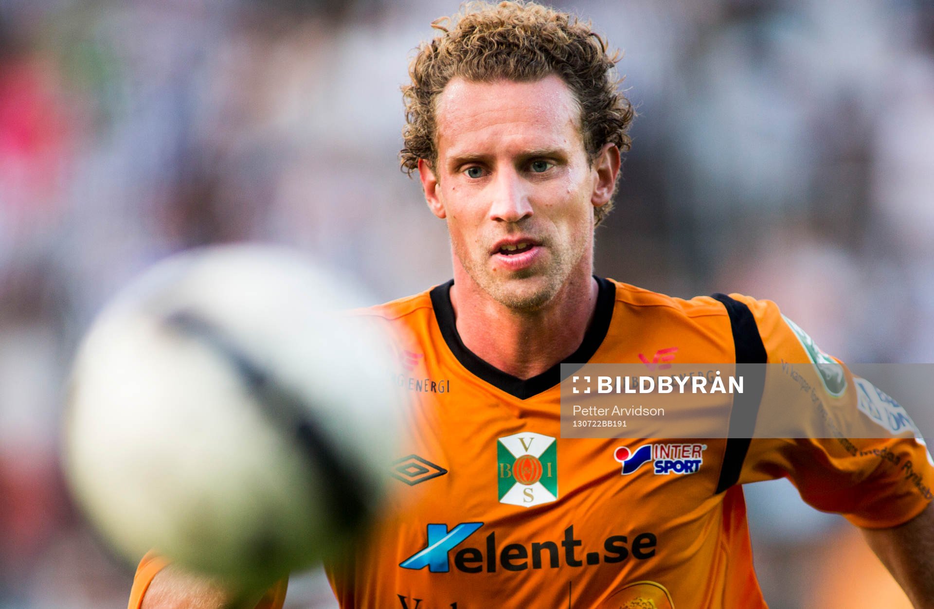 Varbergs Thommie Persson i fotbollsmatchen i Superettan