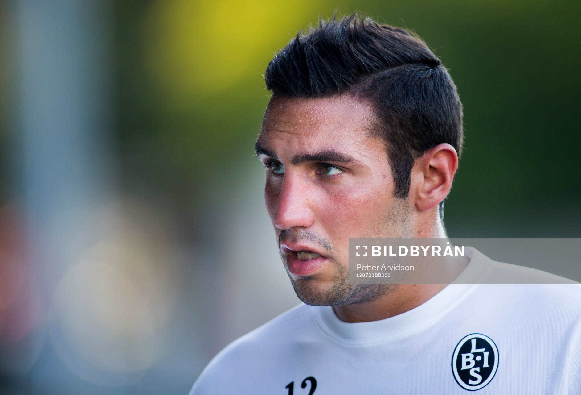 Landskronas Alexander Nilsson innan fotbollsmatchen i