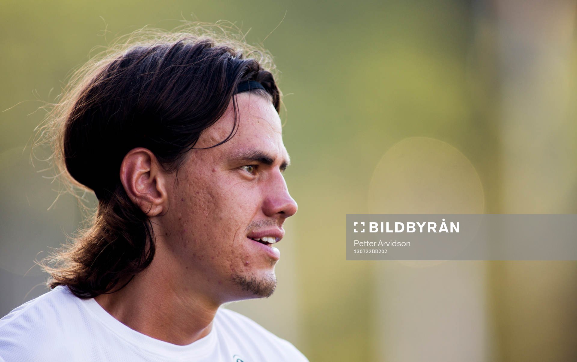 Landskronas Christoffer Tapper Holter innan fotbollsmatchen