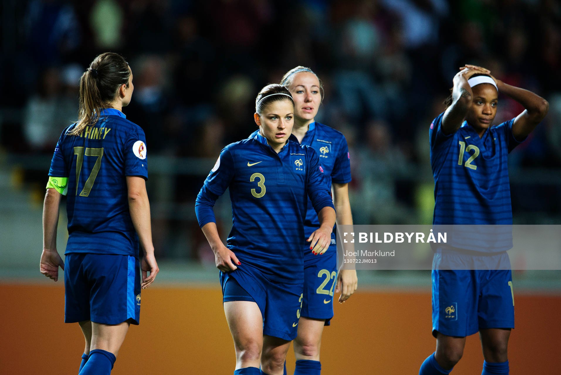 Frankrikes Gaetane Thiney, Laure Boulleau, Sabrine Delannoy