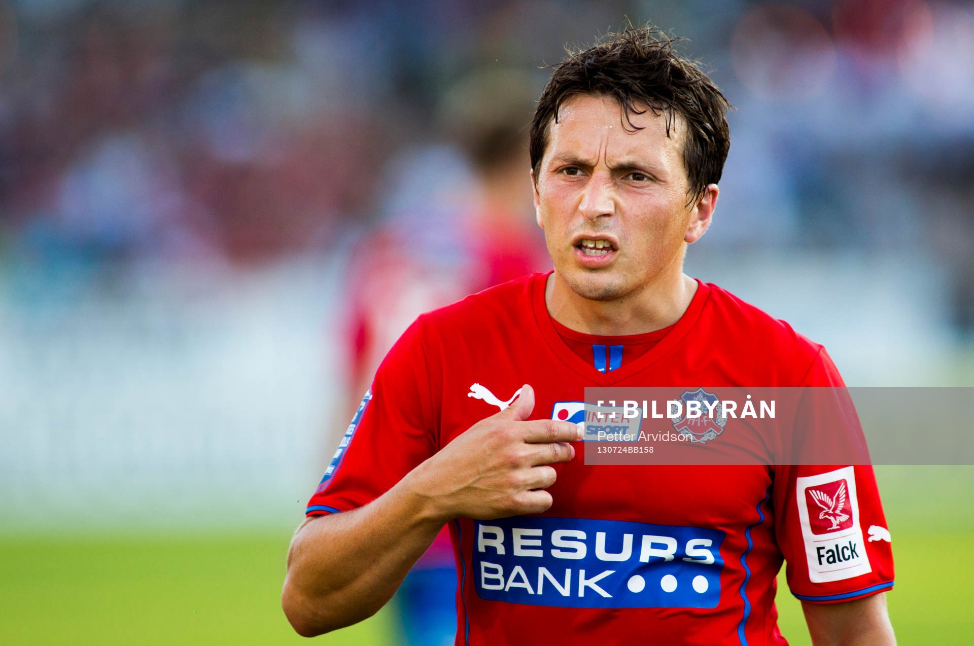 Helsingborgs Ardian Gashi i fotbollsmatchen i Allsvenskan