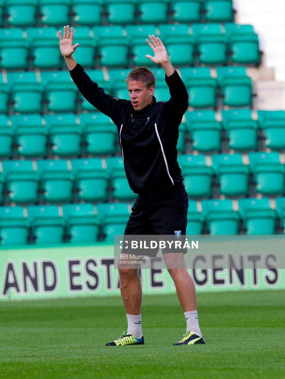 MALMO TRAINING EASTER ROAD STADIUM - EDINBURGH Malmo's