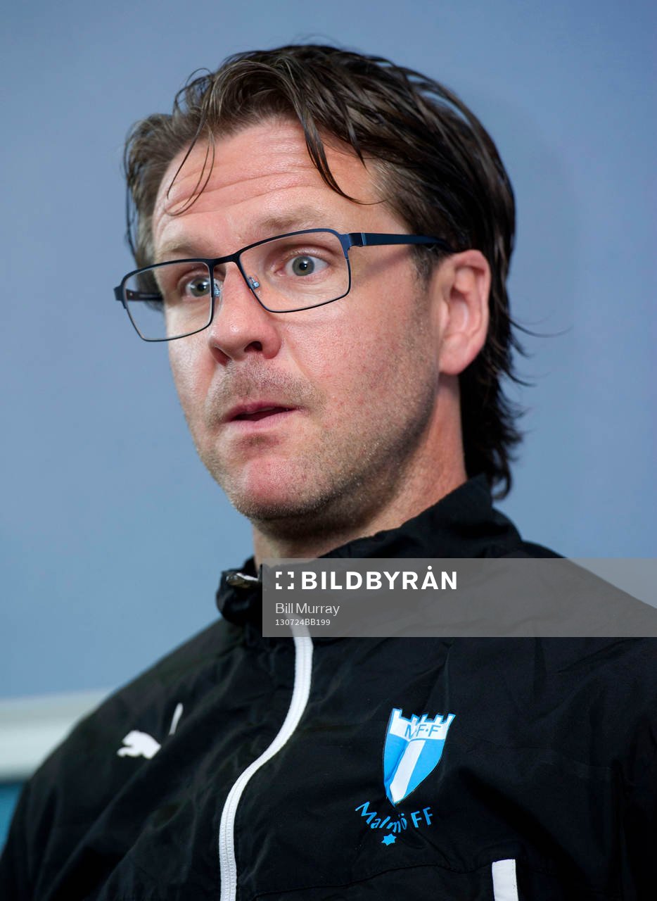 EASTER ROAD STADIUM - EDINBURGH Malmo manager Rikard