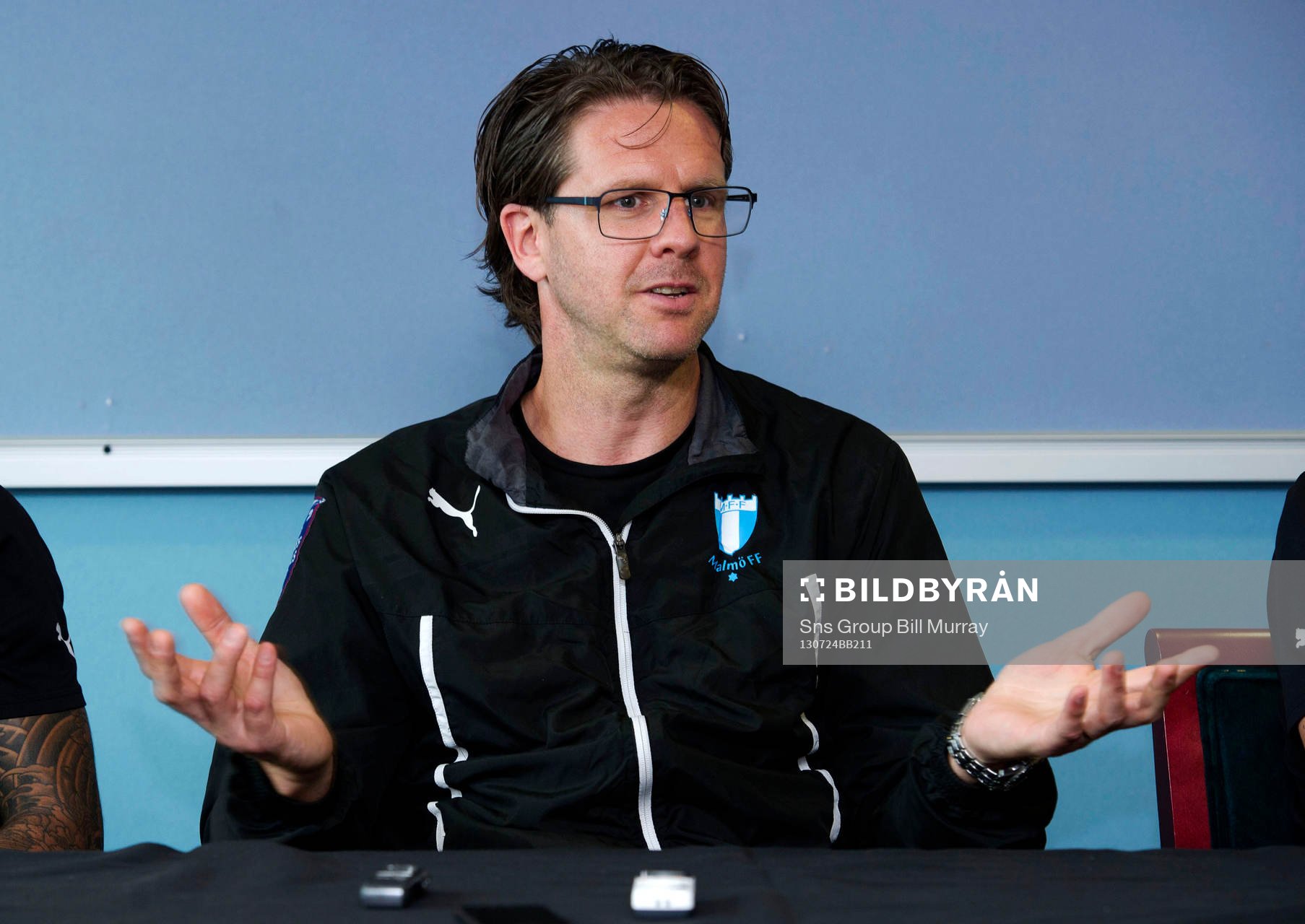 EASTER ROAD STADIUM - EDINBURGH Malmo manager Rikard