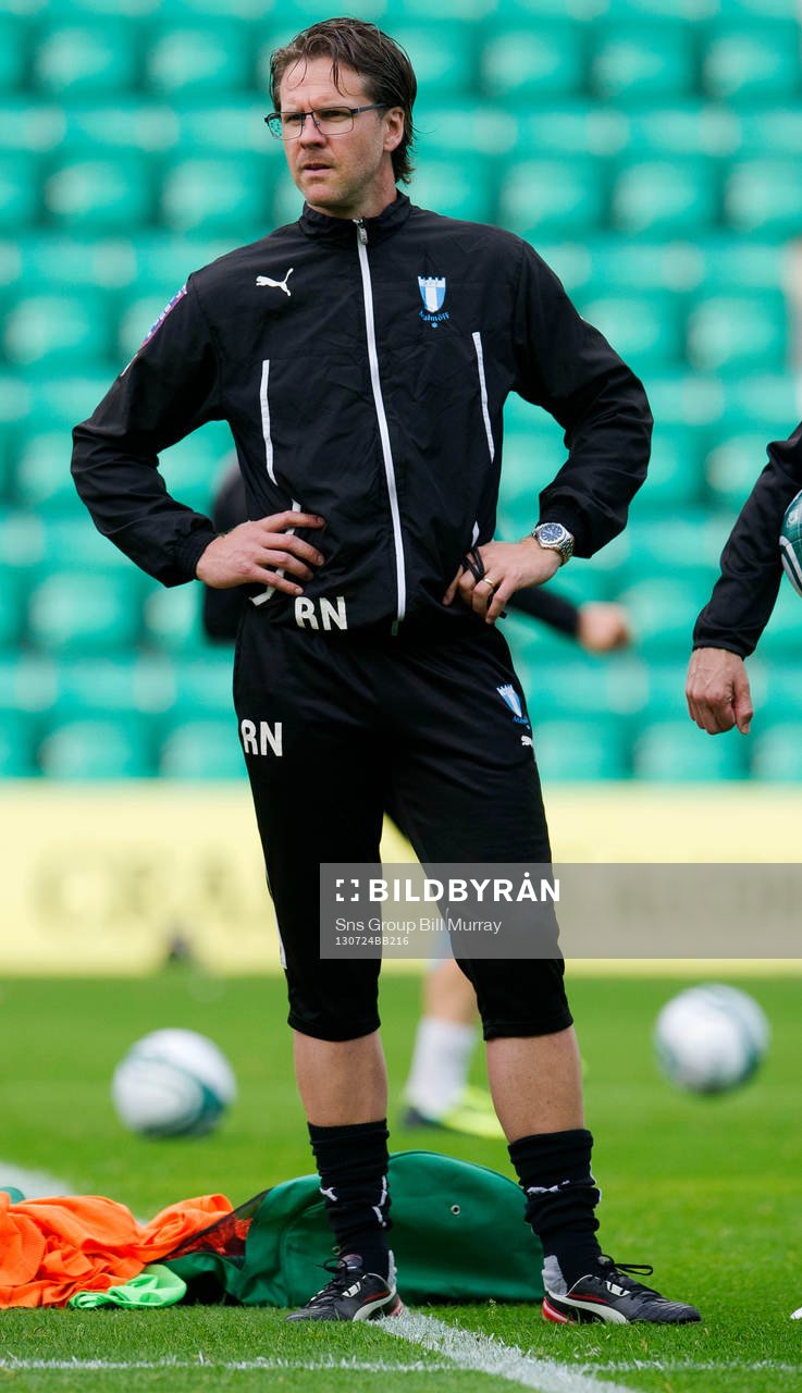 EASTER ROAD STADIUM - EDINBURGH Malmo manager Rikard