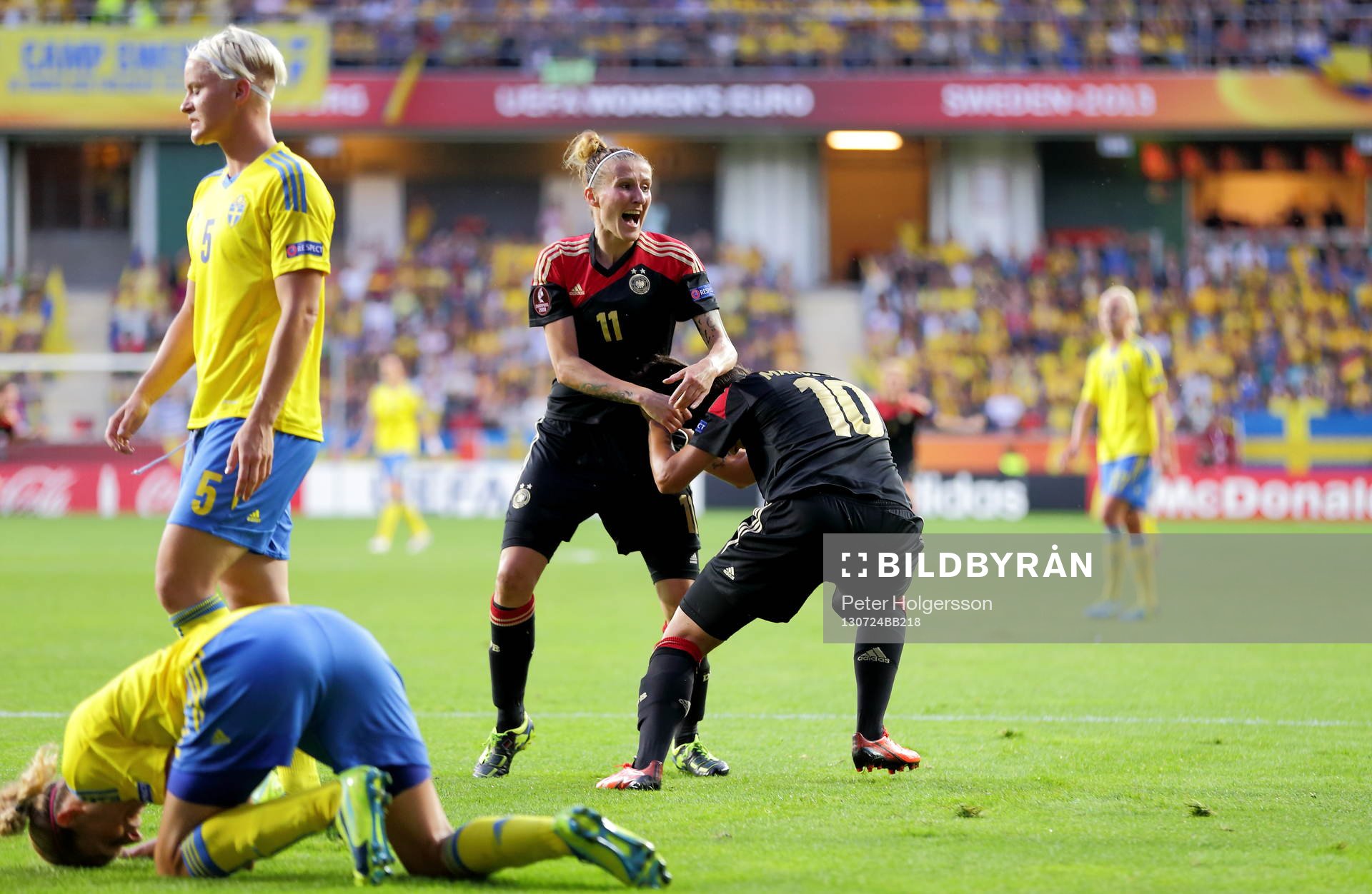 Mål 1-0 genom Tysklands Dzsenifer Marozsán, Sveriges