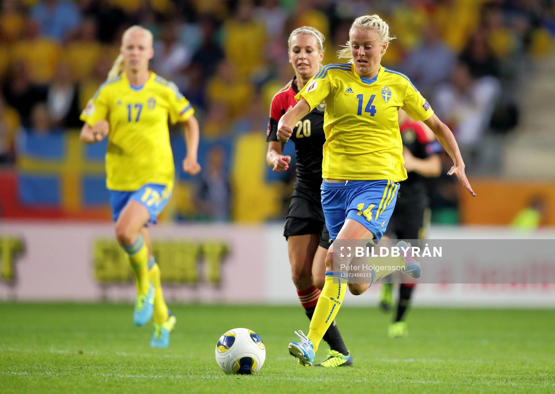 Sveriges Josefine Öqvist i semifinalen mellan Sverige och
