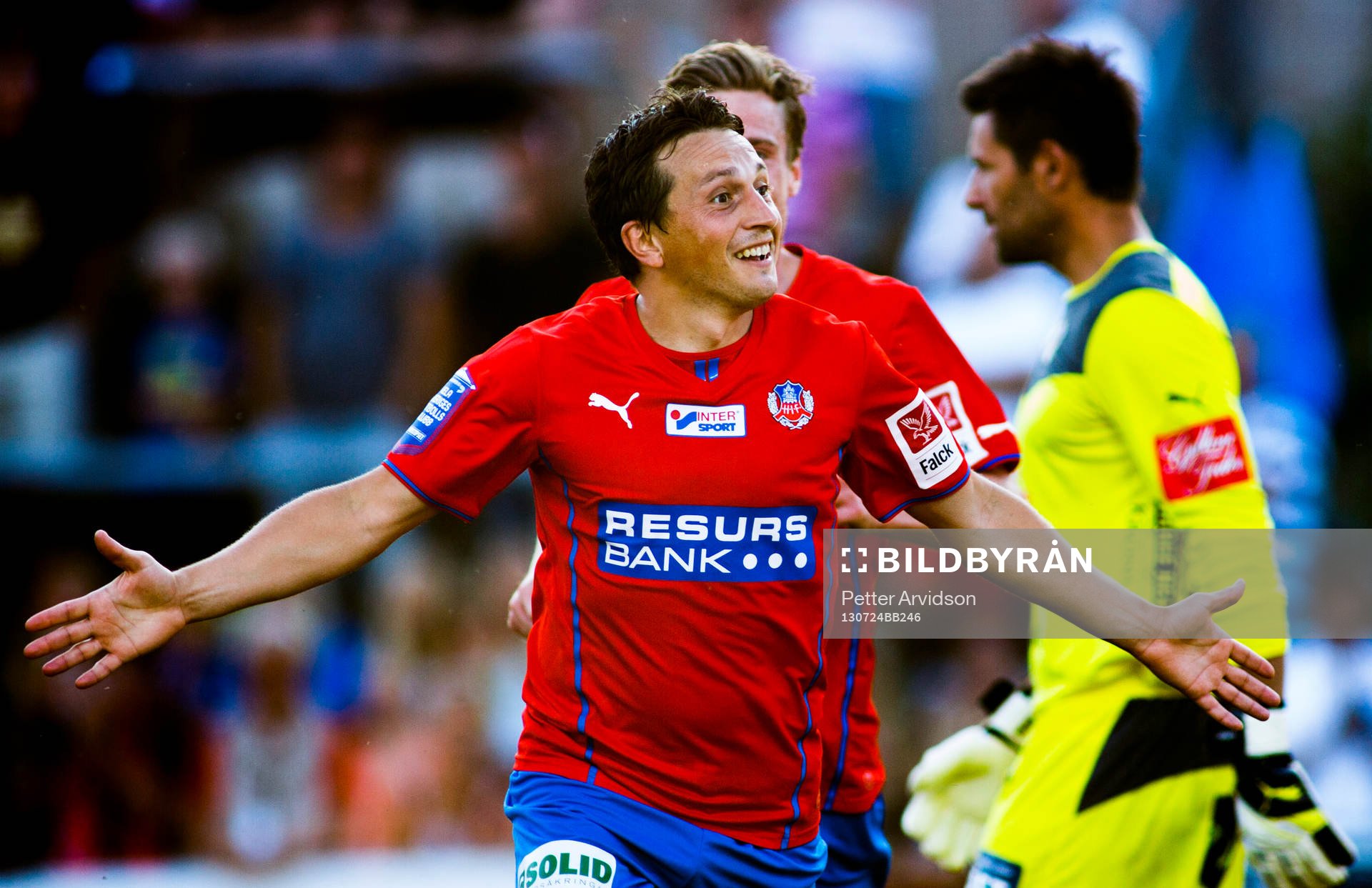 Helsingborgs Ardian Gashi jublar