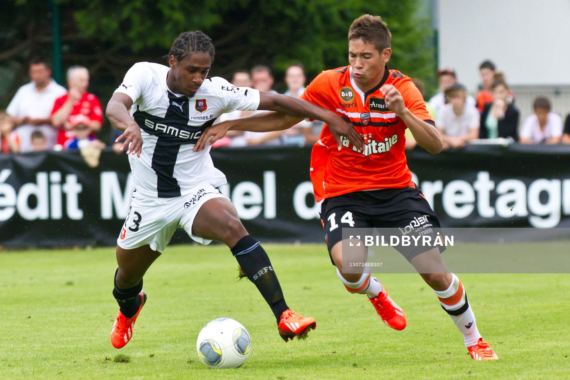  Fotboll, fransk, träningsmatch, Lorient - Rennes: Wesley SAID / Raphael GUERREIRO - 24.07.2013 - Lorient / Rennes - Match Amical - 