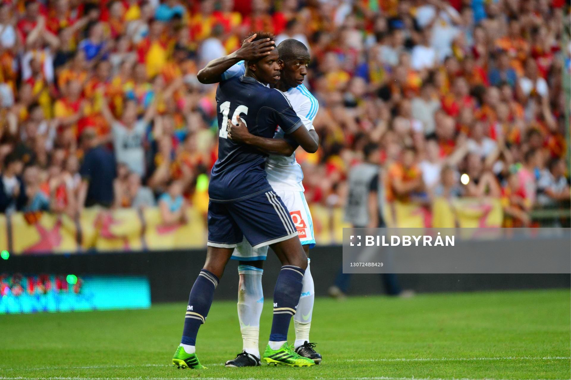  Fotboll, träningsmatch, Lens - Marseille: Brice Samba / Souleymane Diawara - 24.07.2013 - Lens / Marseille - Match Amical -