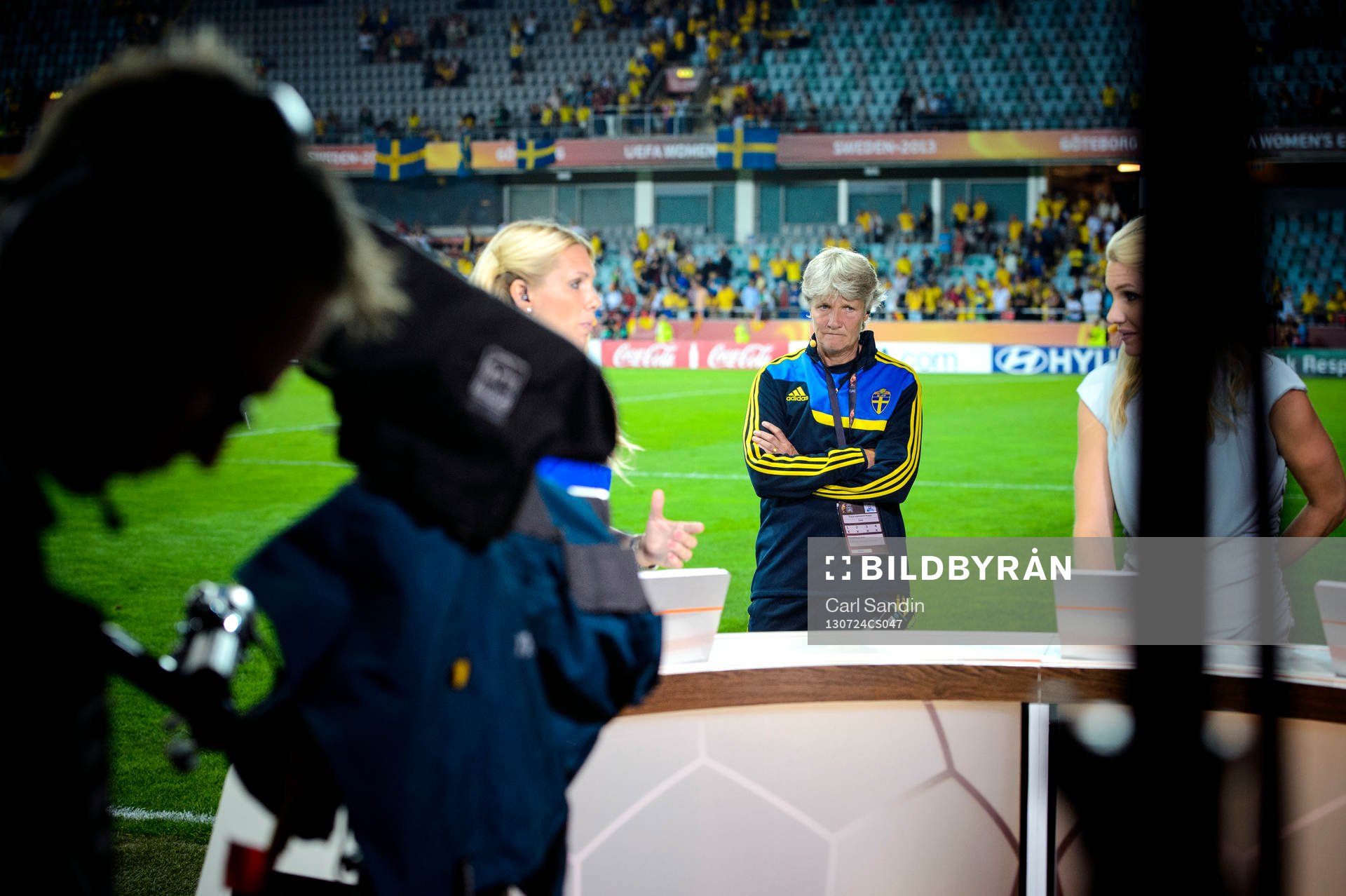 Sveriges förbundskapten Pia Sundhage väntar på att bli
