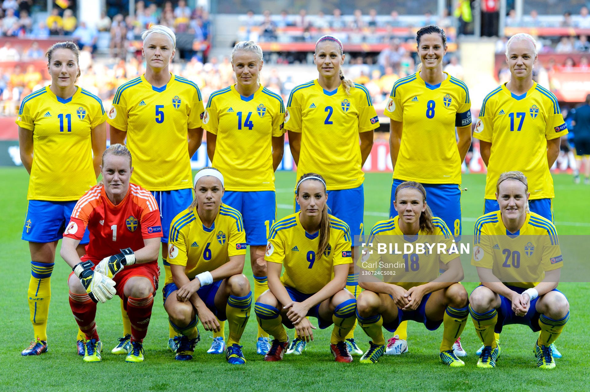 Sveriges startelva i semifinalen mellan Sverige och Tyskland